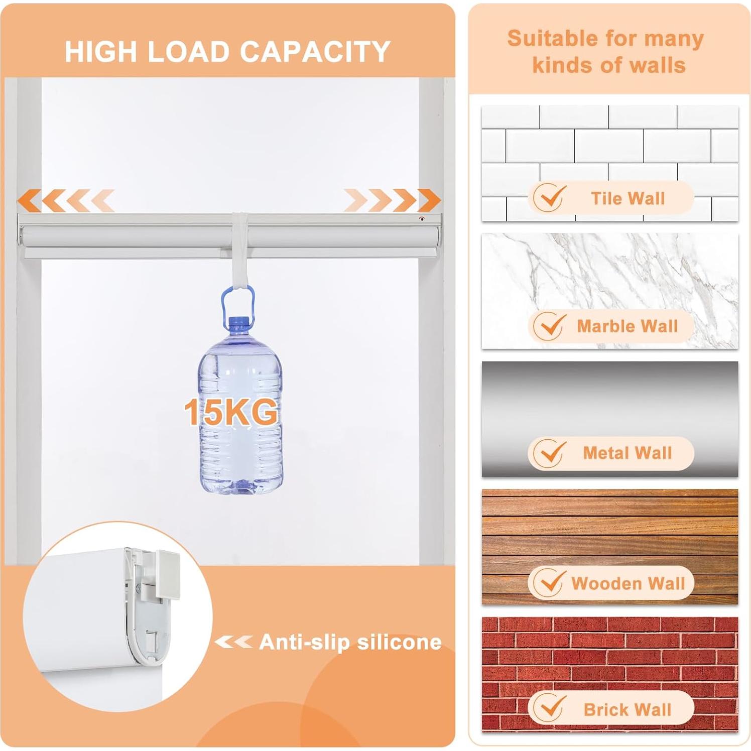 Cortina Roller Opaca Persilux 50.8x182.9cm Blanca Sin Taladro