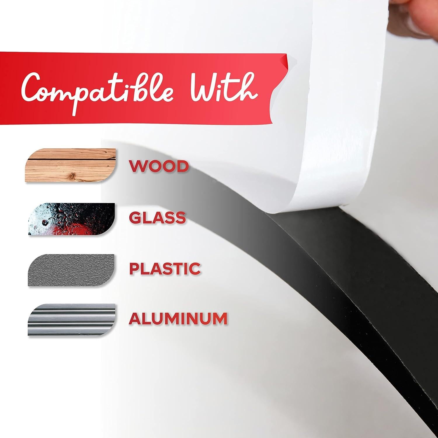 Cinta de Sellado de Espuma XFasten 1" x 5' - Paquete de 3