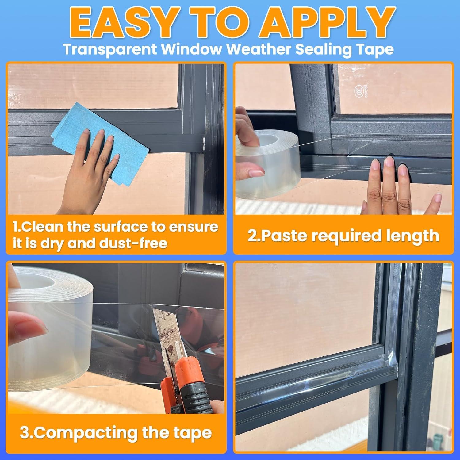 Cinta de Sellado para Ventanas Tikfoam 5 cm x 10 m Transparente