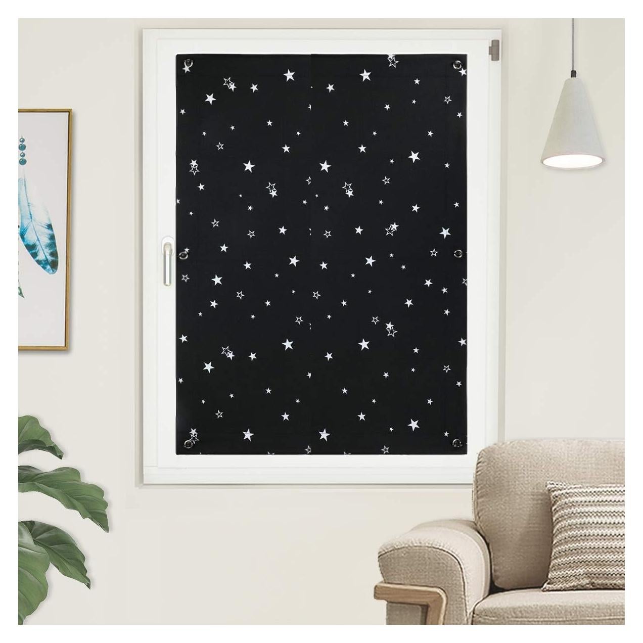 Cortina Blackout Oxdigi 60x114.9 cm Aislante Térmico con Ventosas