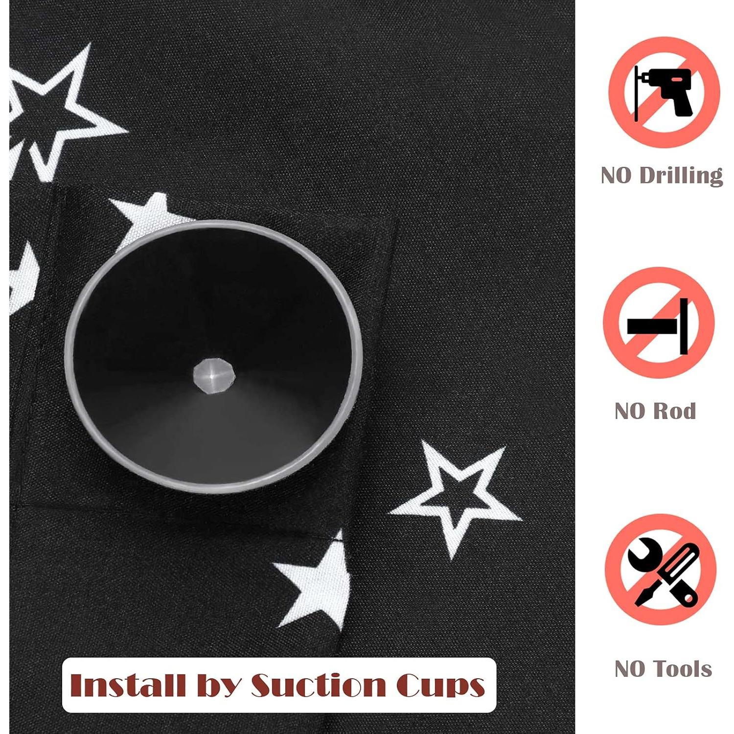 Cortina Blackout Oxdigi 60x114.9 cm Aislante Térmico con Ventosas