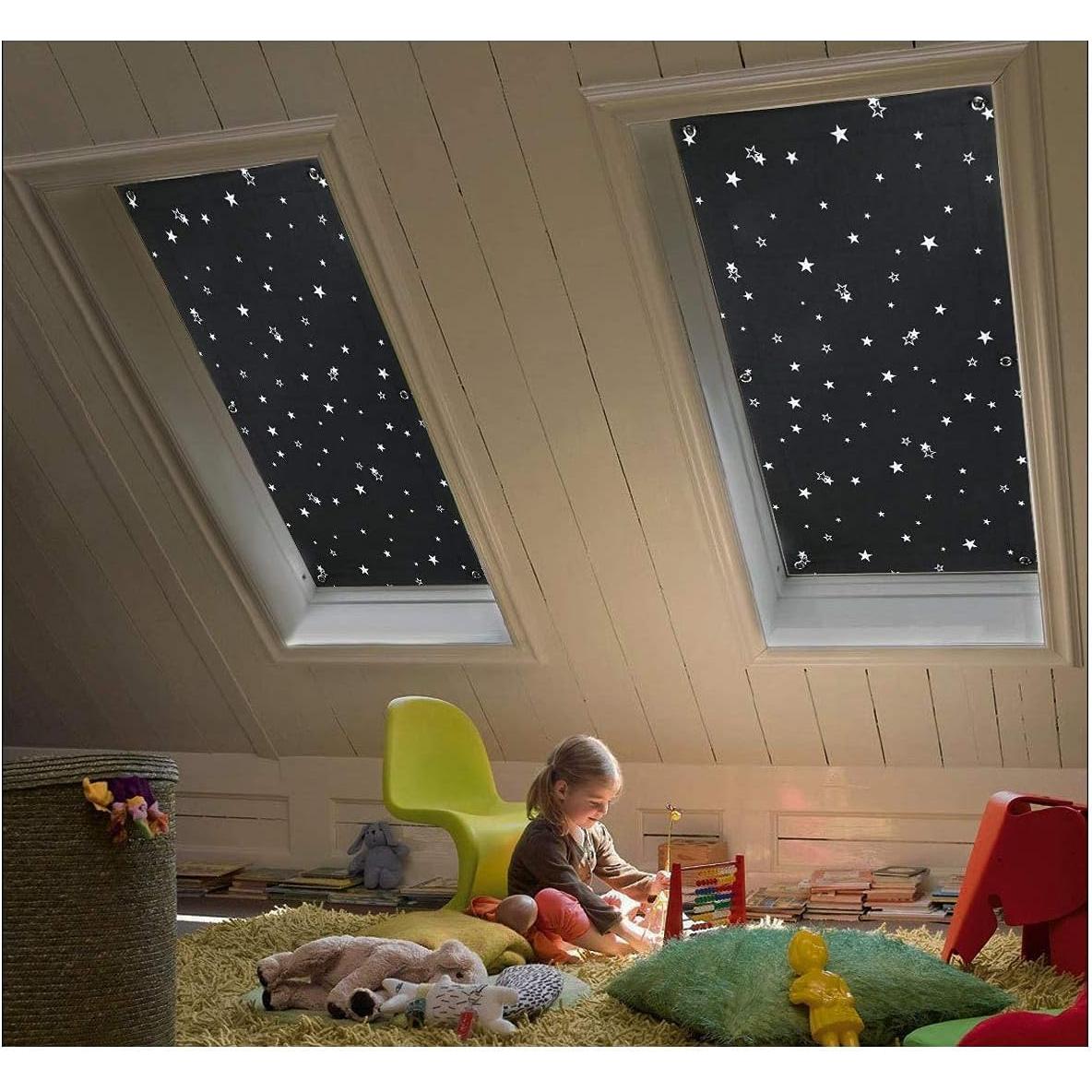 Cortina Blackout Oxdigi 60x114.9 cm Aislante Térmico con Ventosas