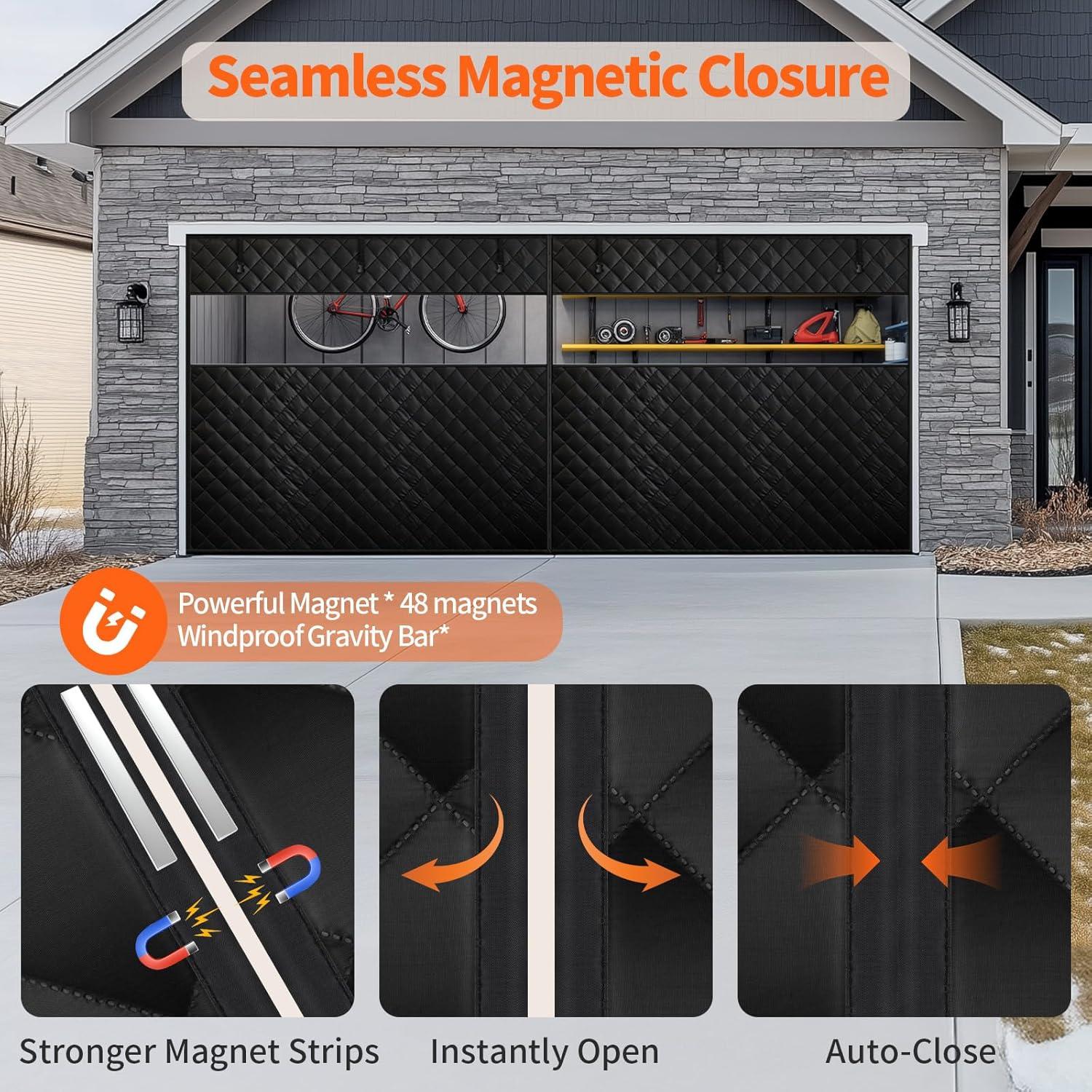 Cortina Térmica Aislante Homealexa para Puerta de Garaje 4.88m x 2.13m