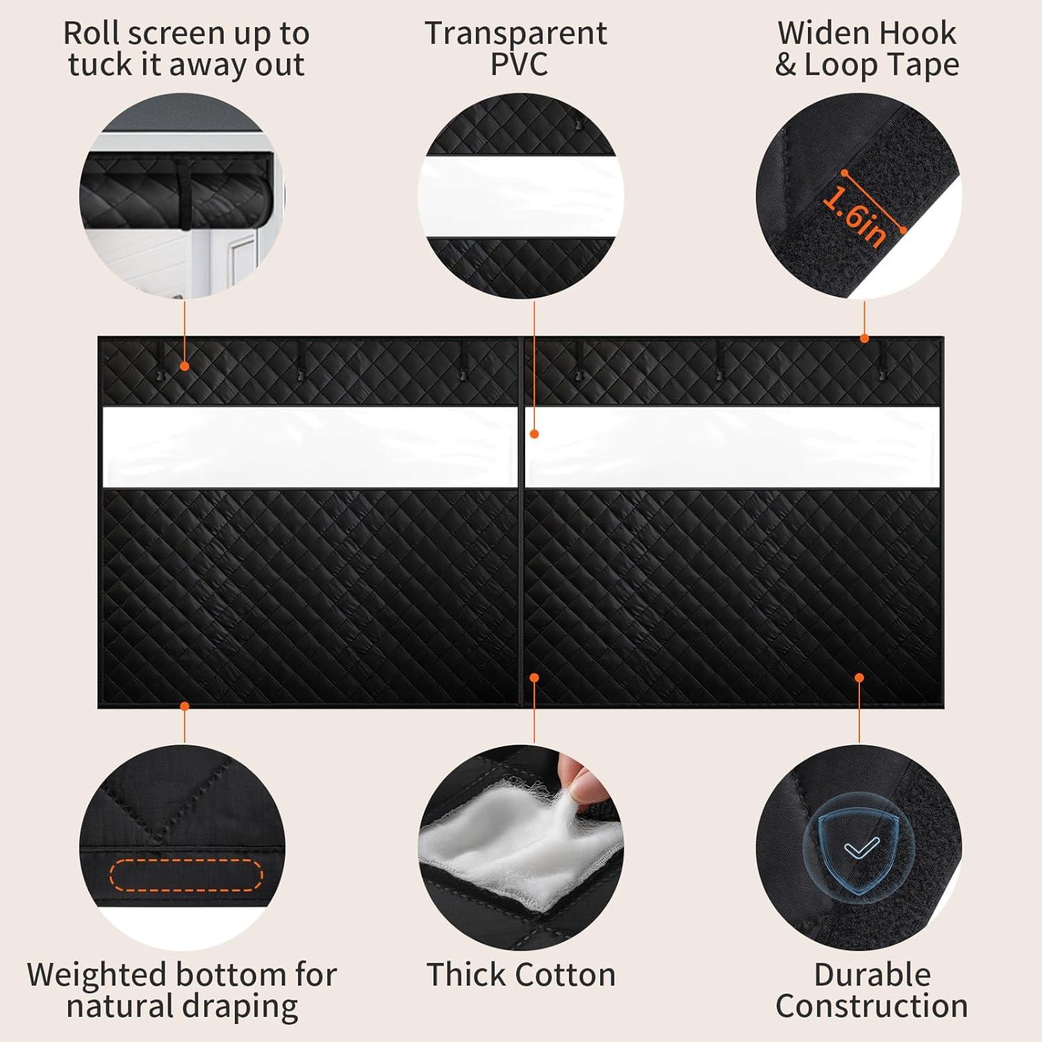 Cortina Térmica Aislante Homealexa para Puerta de Garaje 4.88m x 2.13m