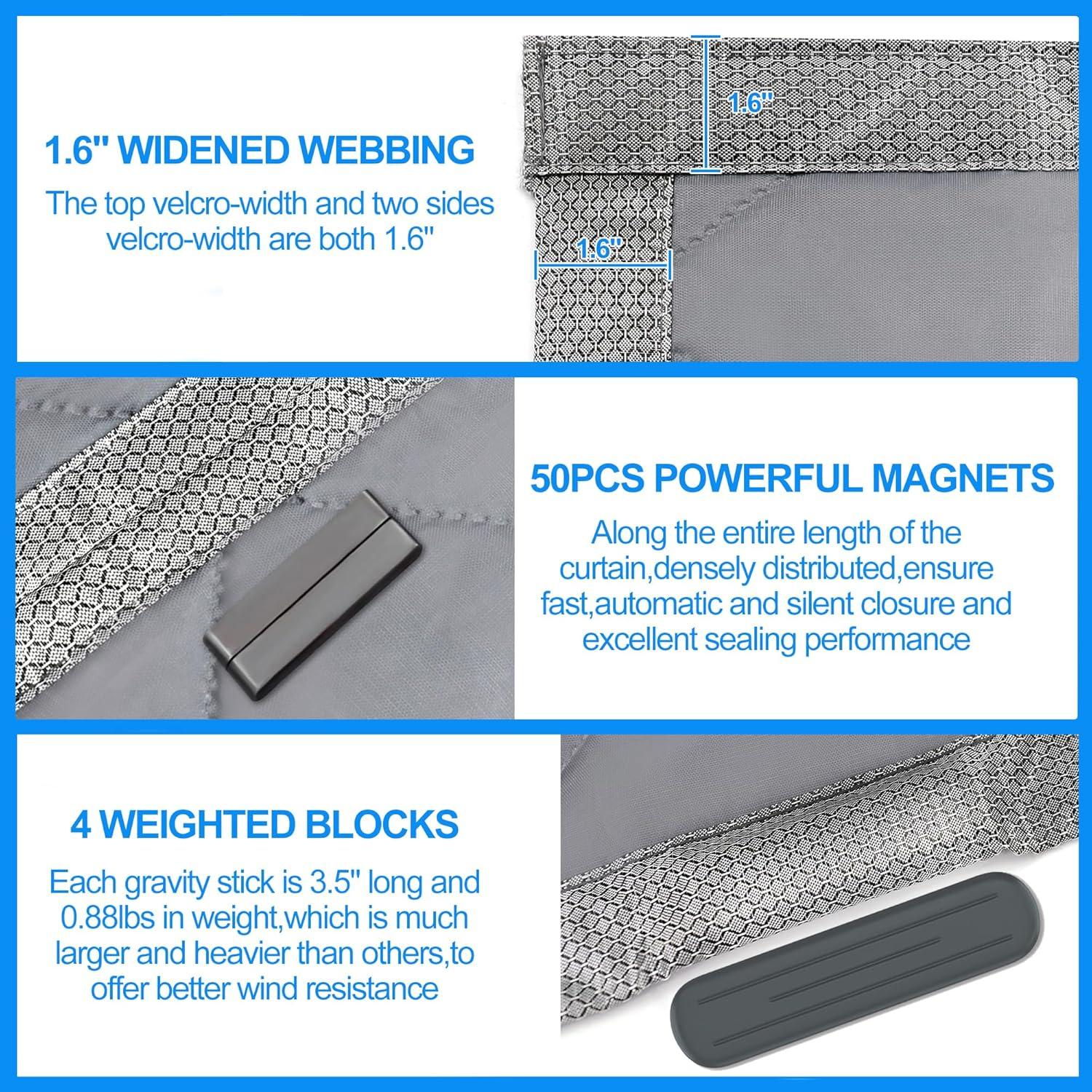 Cortina Térmica Aislante Magnética RELIANCER 91.4x203.2cm