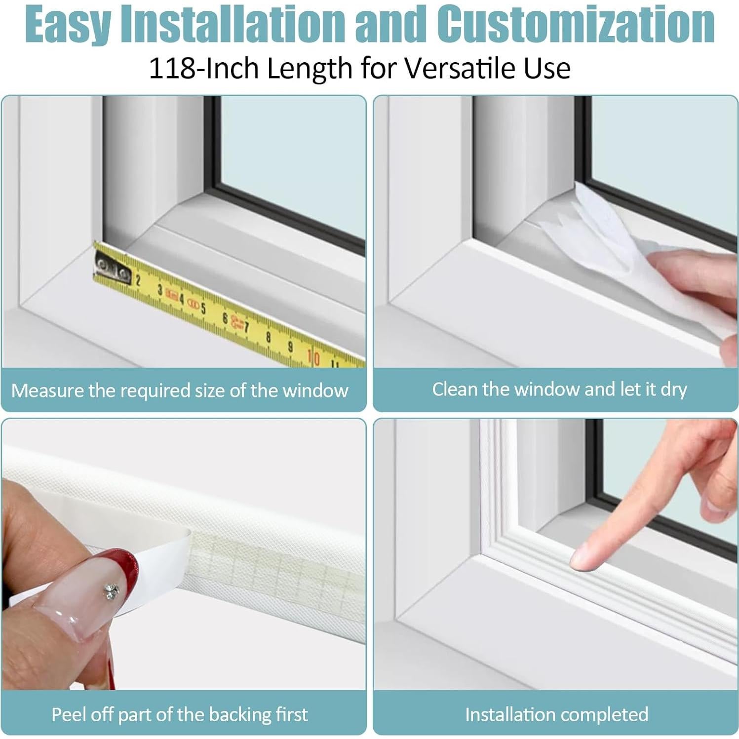 Tira de Sellado Acústica HAEZU 299.72 cm Blanco Aislamiento