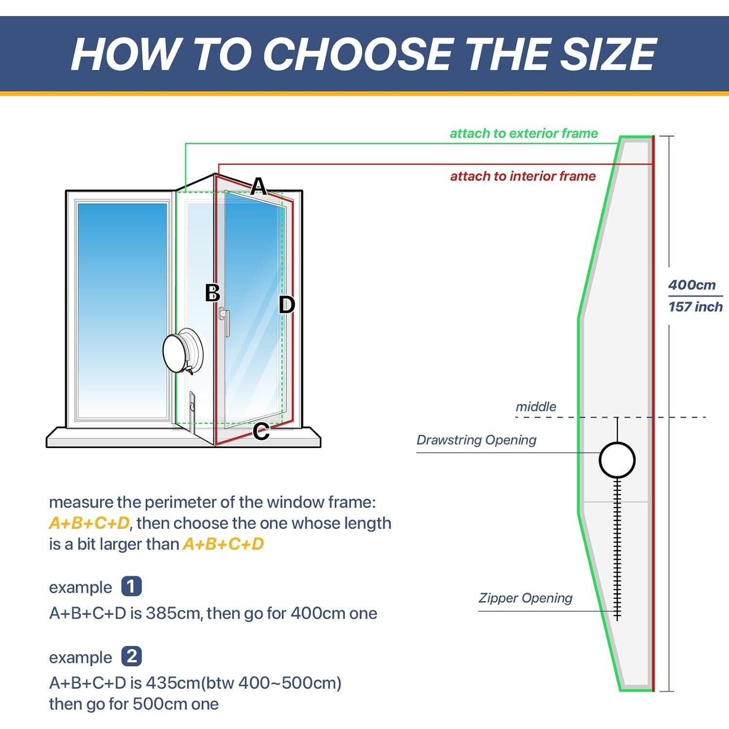 Sello de Ventana AC Portátil LOVIGA 400 cm - Impermeable y Fácil Instalación
