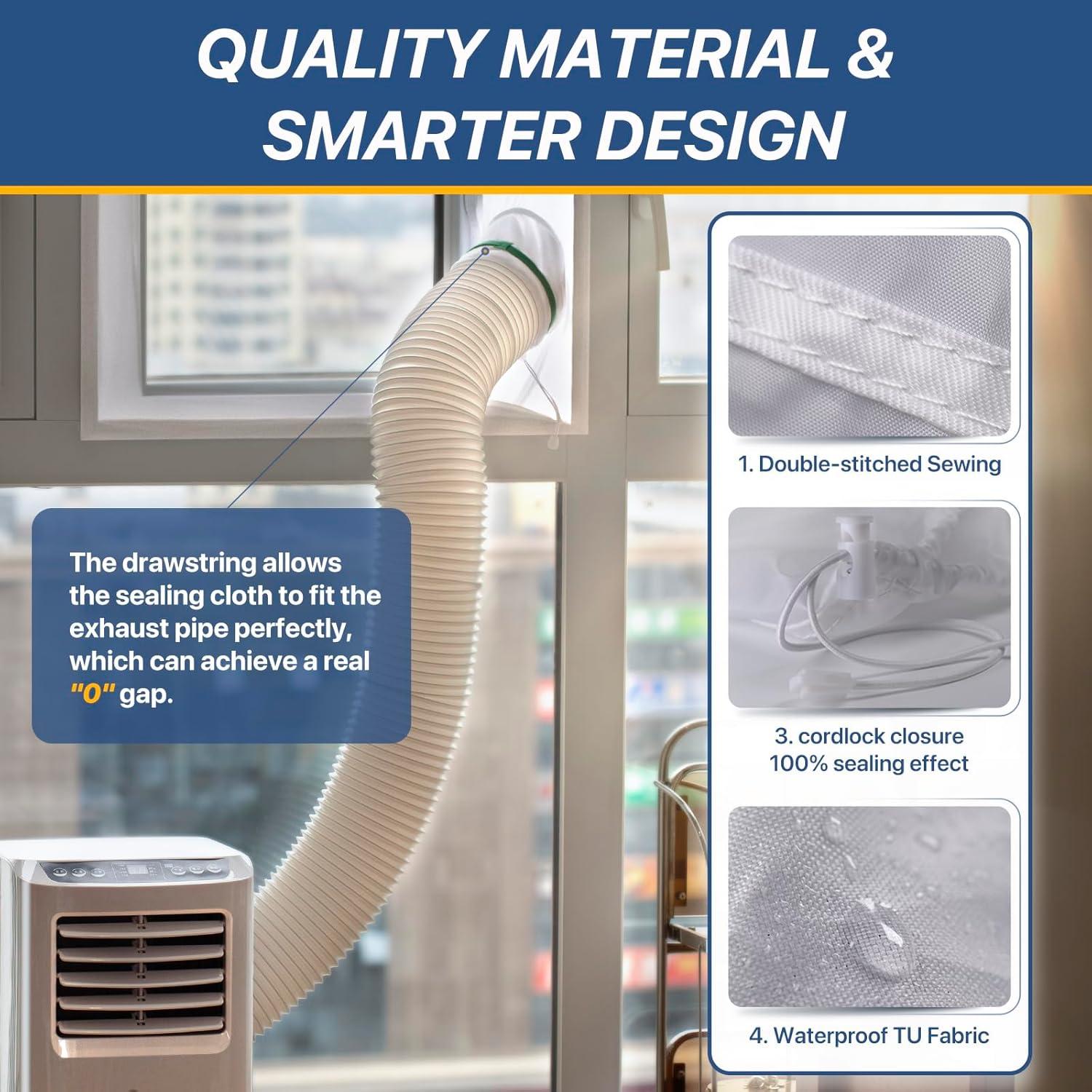 Sello de Ventana AC Portátil LOVIGA 400 cm - Impermeable y Fácil Instalación