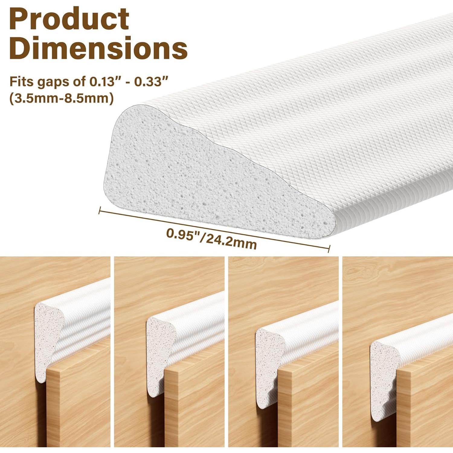 Burlete de Ventana GCJUYA 196 cm Blanco Aislamiento Eficaz