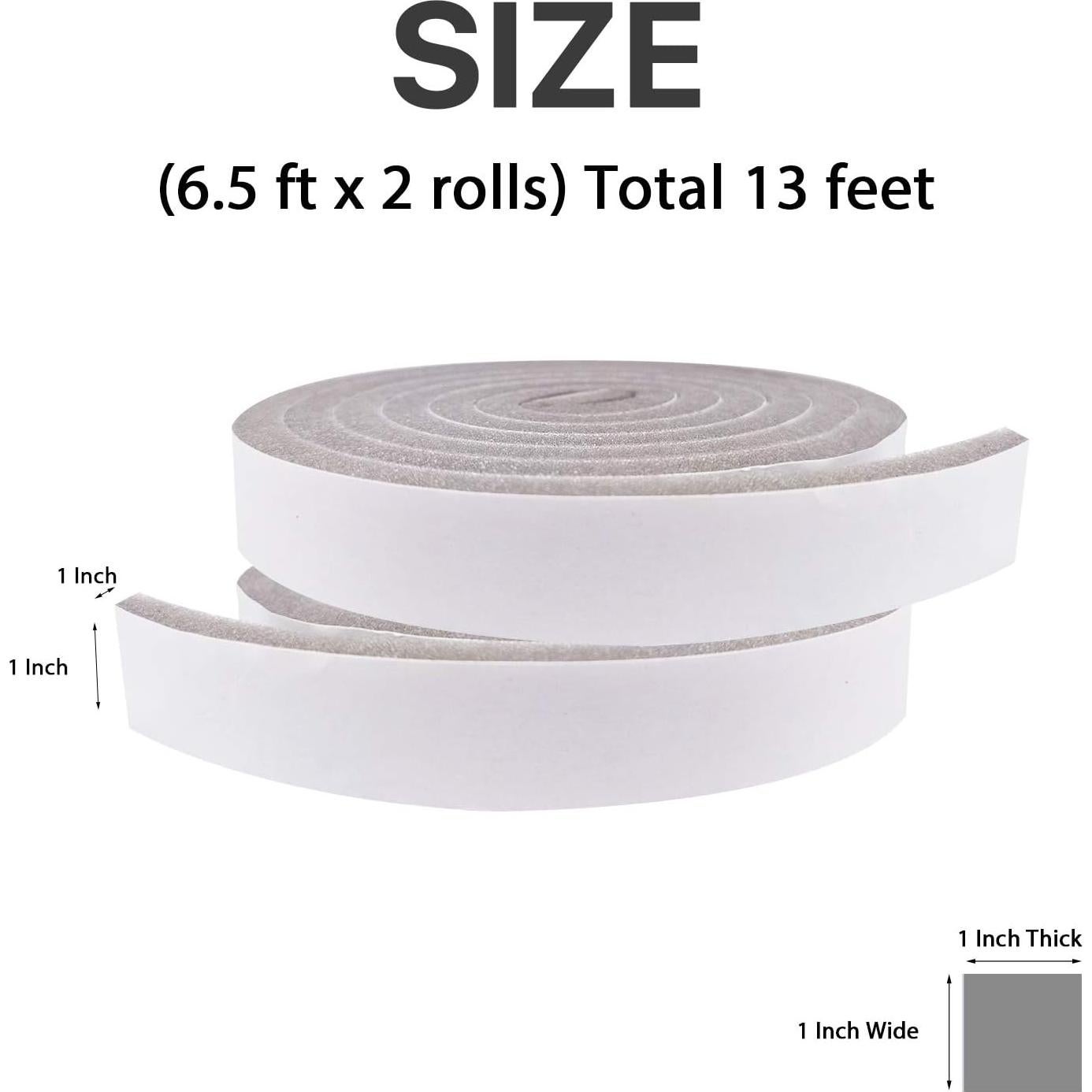 Cinta de Espuma Aislante Futuwi 2 Rollos 3.96m Gris