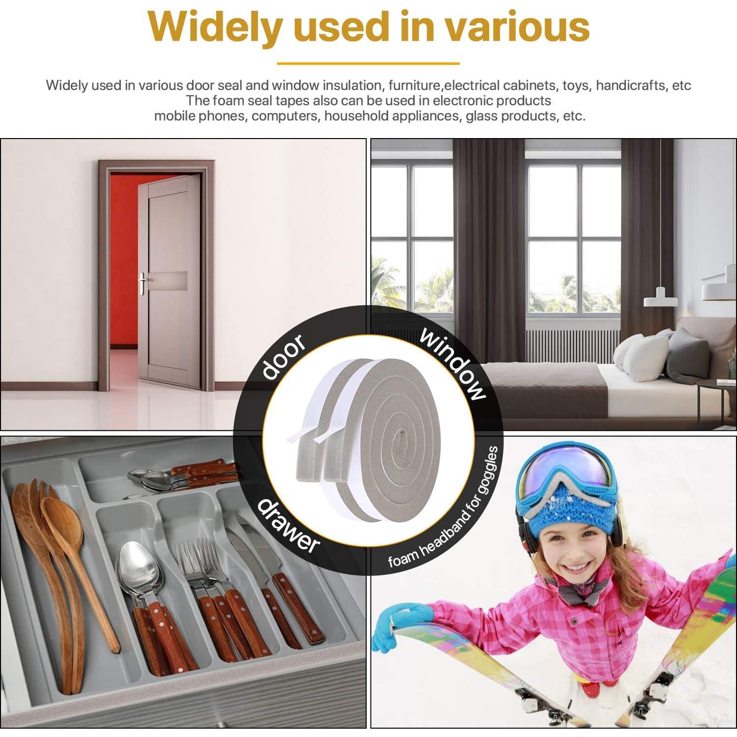 Cinta de Espuma Aislante Futuwi 2 Rollos 3.96m Gris