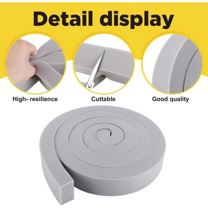 Cinta de Sellado de Espuma para Aire Acondicionado moonoom 2 Pcs 2.54cm x 3.96m