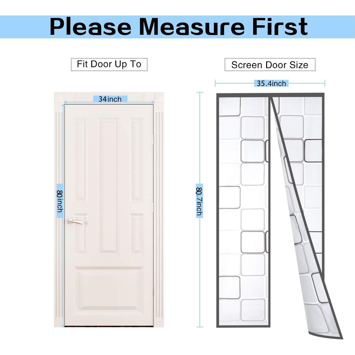 Cortina de Puerta Aislante SANJIANKER 90 x 204 cm Gris
