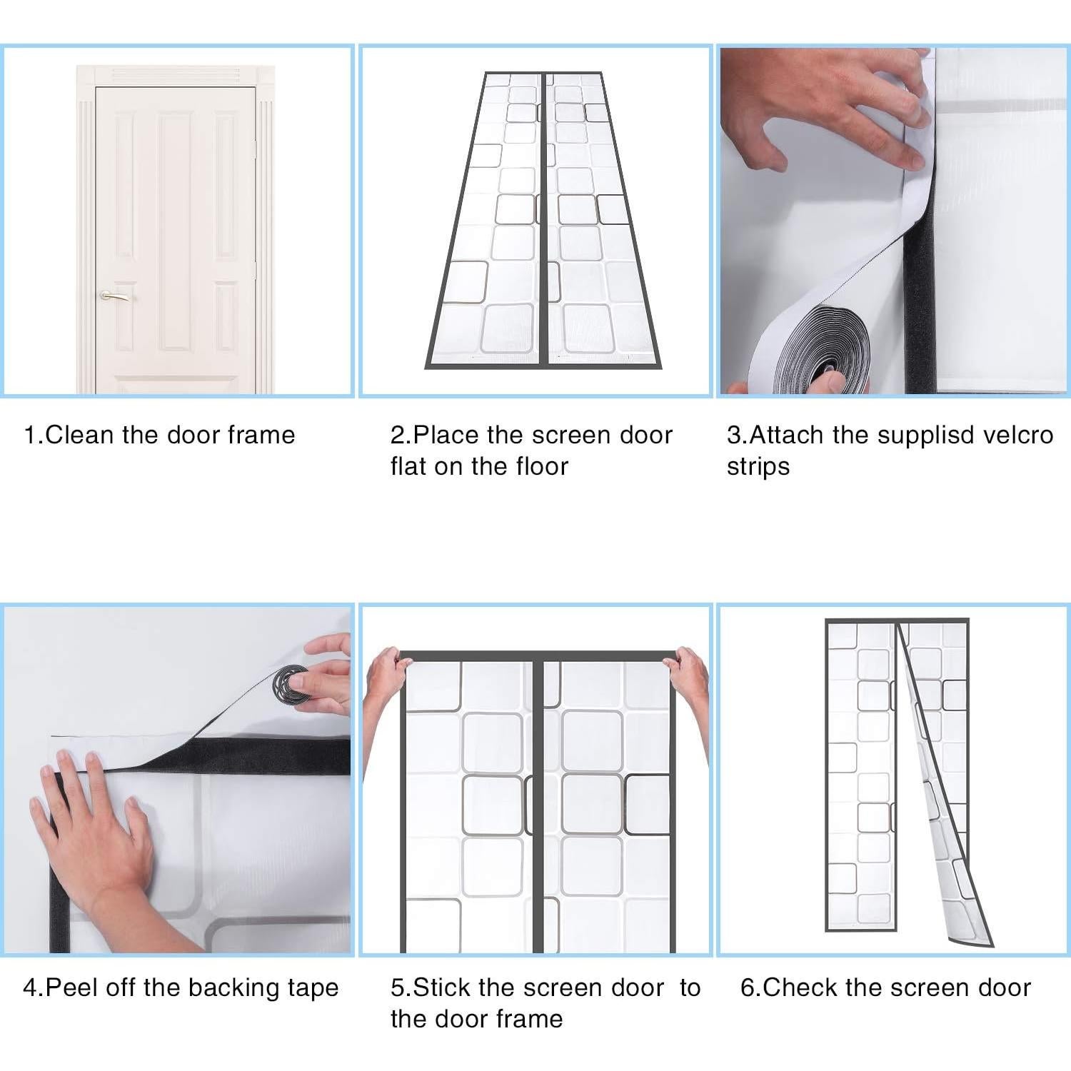 Cortina de Puerta Aislante SANJIANKER 90 x 204 cm Gris