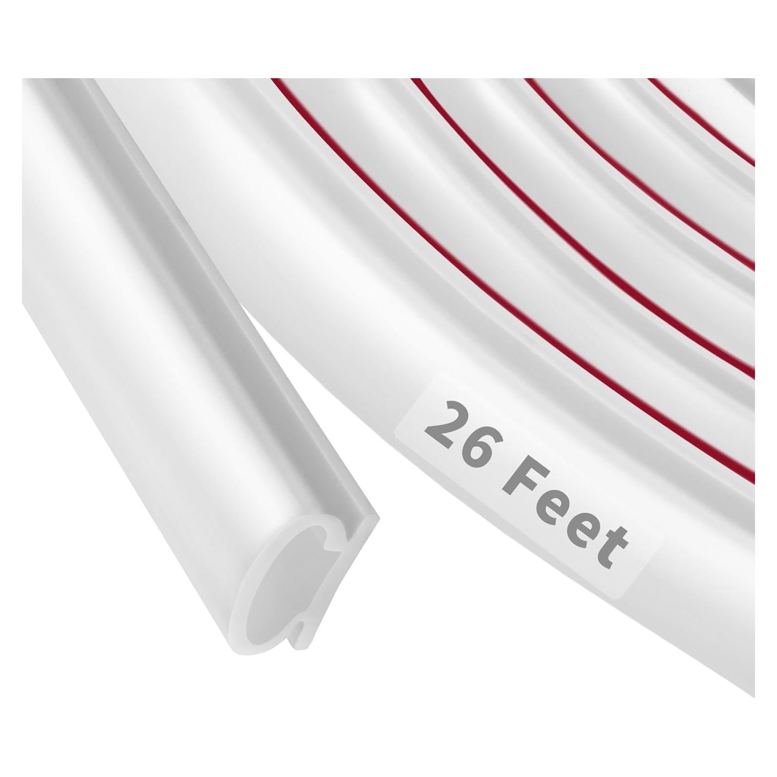 Tira de Sellado de Goma Fingwerk 26 Pies Autoadhesiva Blanca