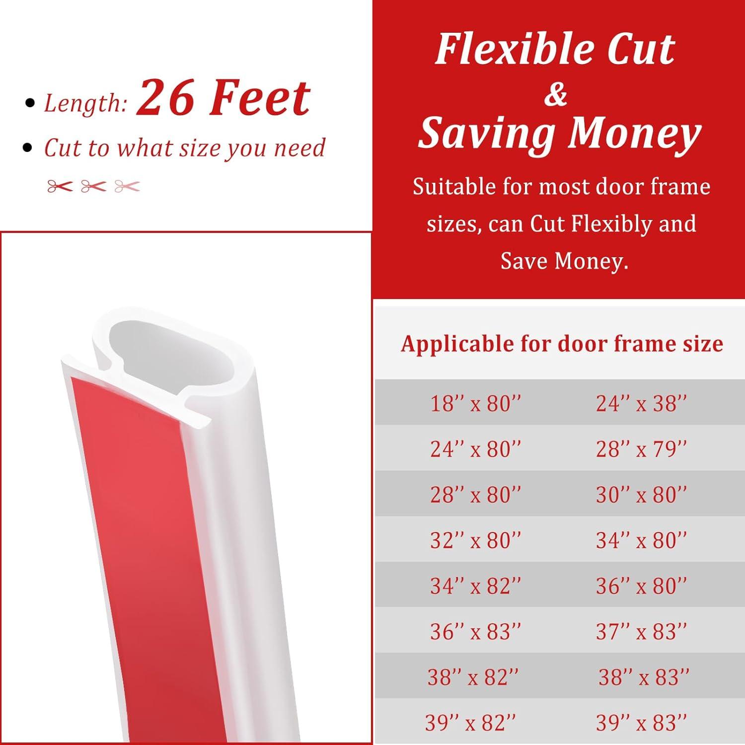 Tira de Sellado de Goma Fingwerk 26 Pies Autoadhesiva Blanca