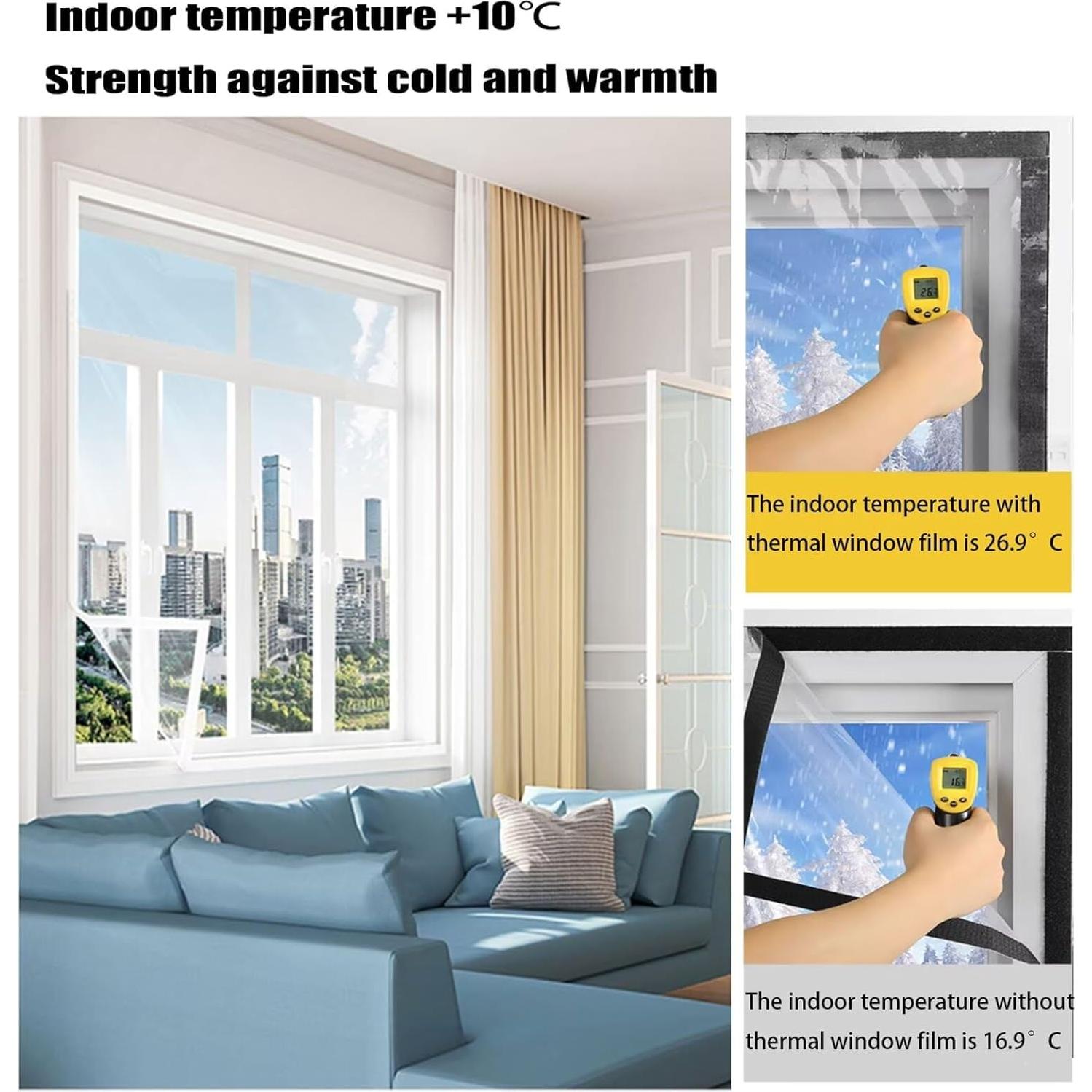 Kit de Aislamiento Térmico para Ventanas ACJSDGL 150x185cm