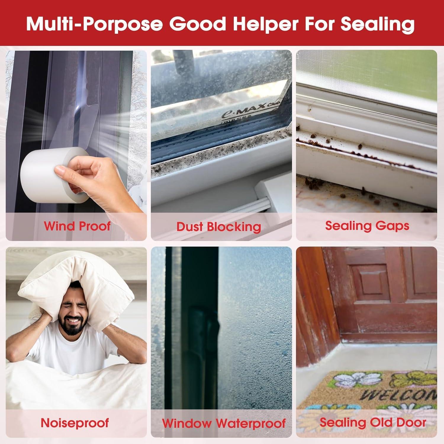 Cinta de Sellado FosDero 5.08CM x 9.14M para Ventanas y Puertas