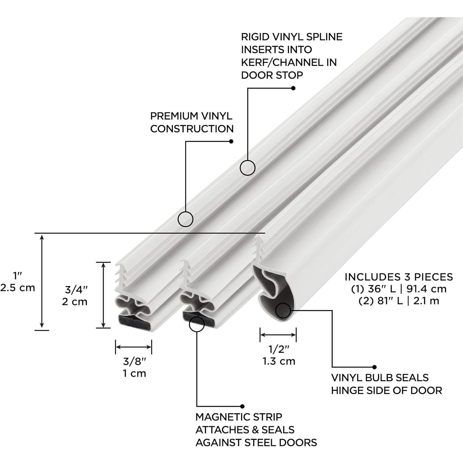 Sello de Puerta Magnético M-D Building Products 47006 Blanco