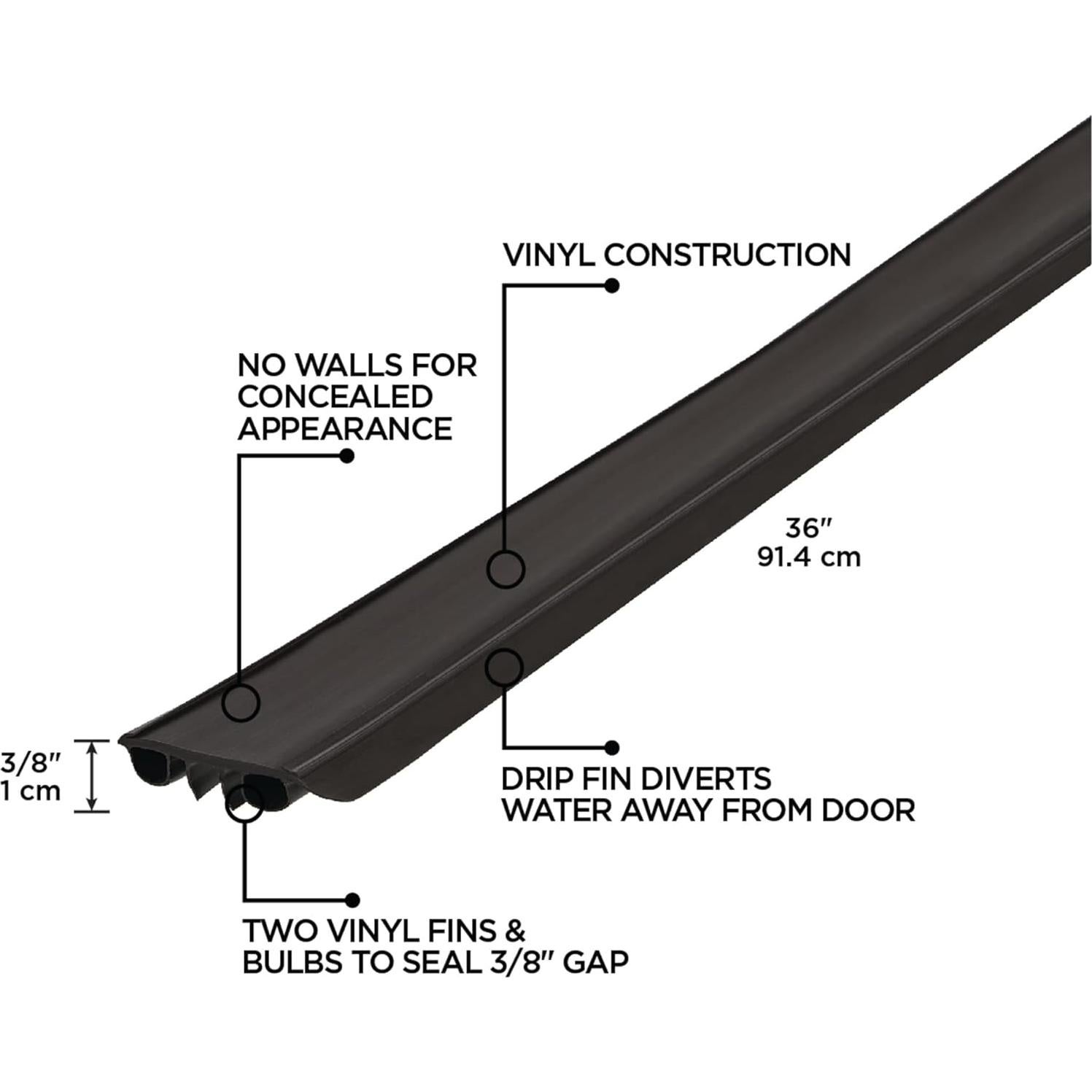Sello de Puerta Bajo M-D 91.44 cm Vinilo Marrón Aislante