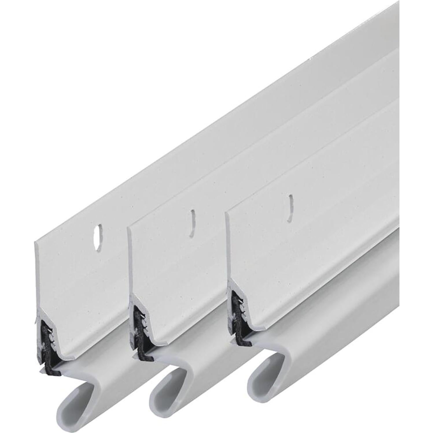 Sello de Puerta de Aluminio M-D 52047 Blanco 3 Piezas