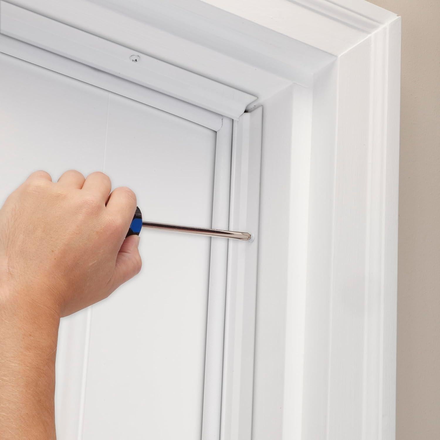 Sello de Puerta de Aluminio M-D 52047 Blanco 3 Piezas