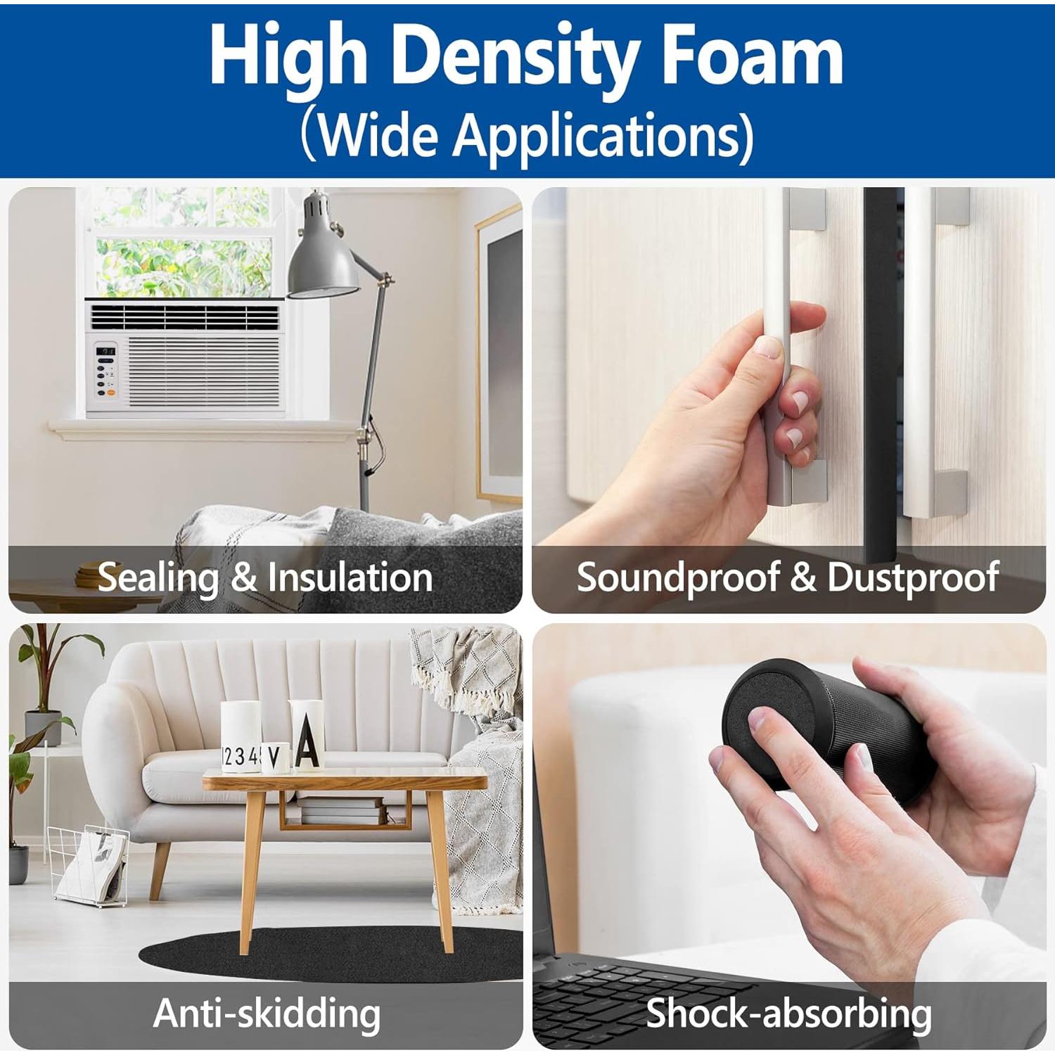 Cinta de Espuma Autoadhesiva Kikerike 0.64cm x 12.8m Aislamiento