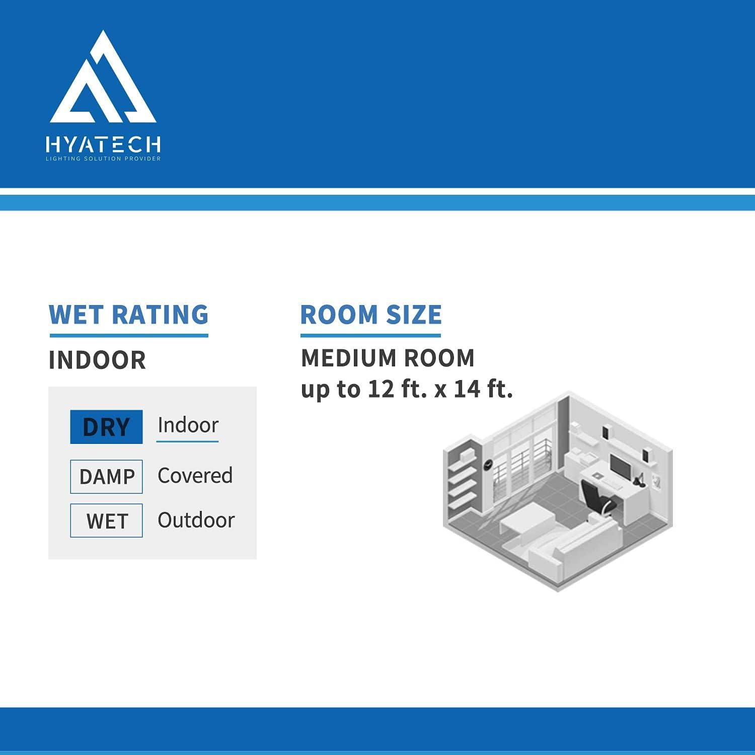 Ventilador de Techo HYATECH 107 cm Moderno con Luz y Control Remoto