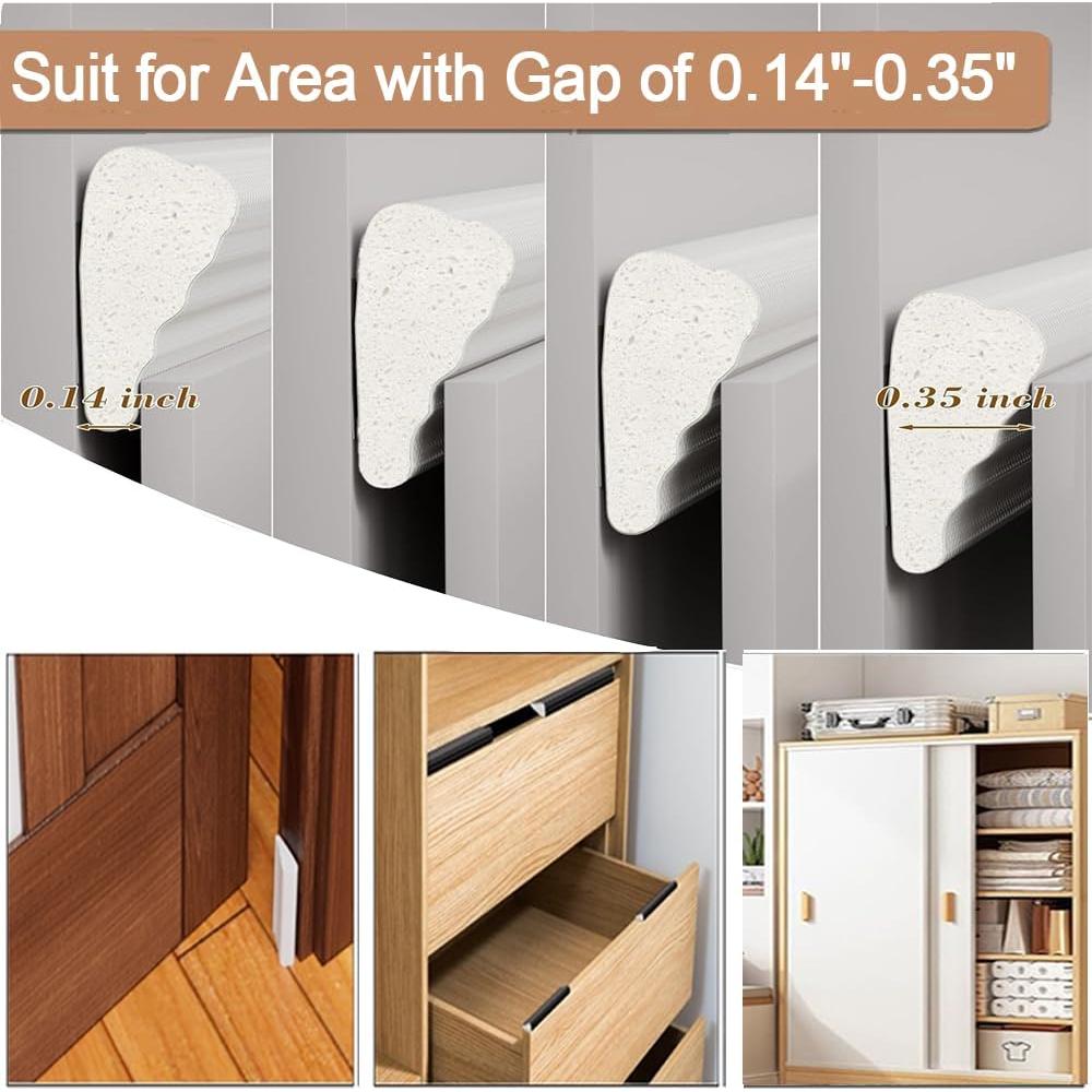 Tira de Sellado de Espuma DUOYHIEL 3m Blanco Aislante