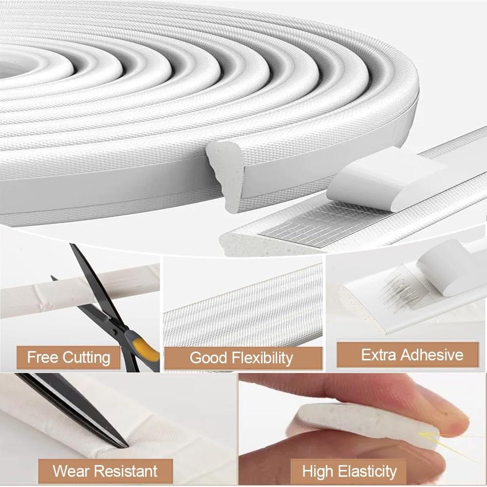 Tira de Sellado de Espuma DUOYHIEL 3m Blanco Aislante