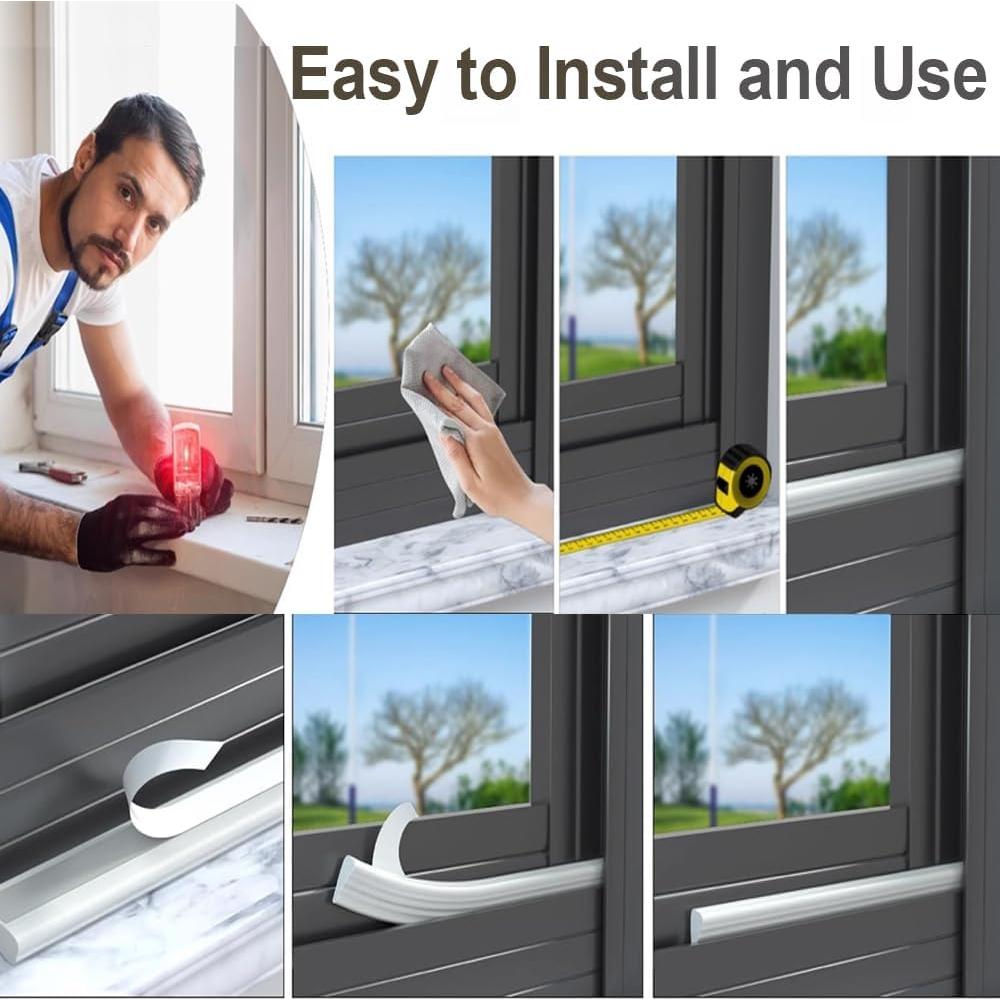 Tira de Sellado de Espuma DUOYHIEL 3m Blanco Aislante