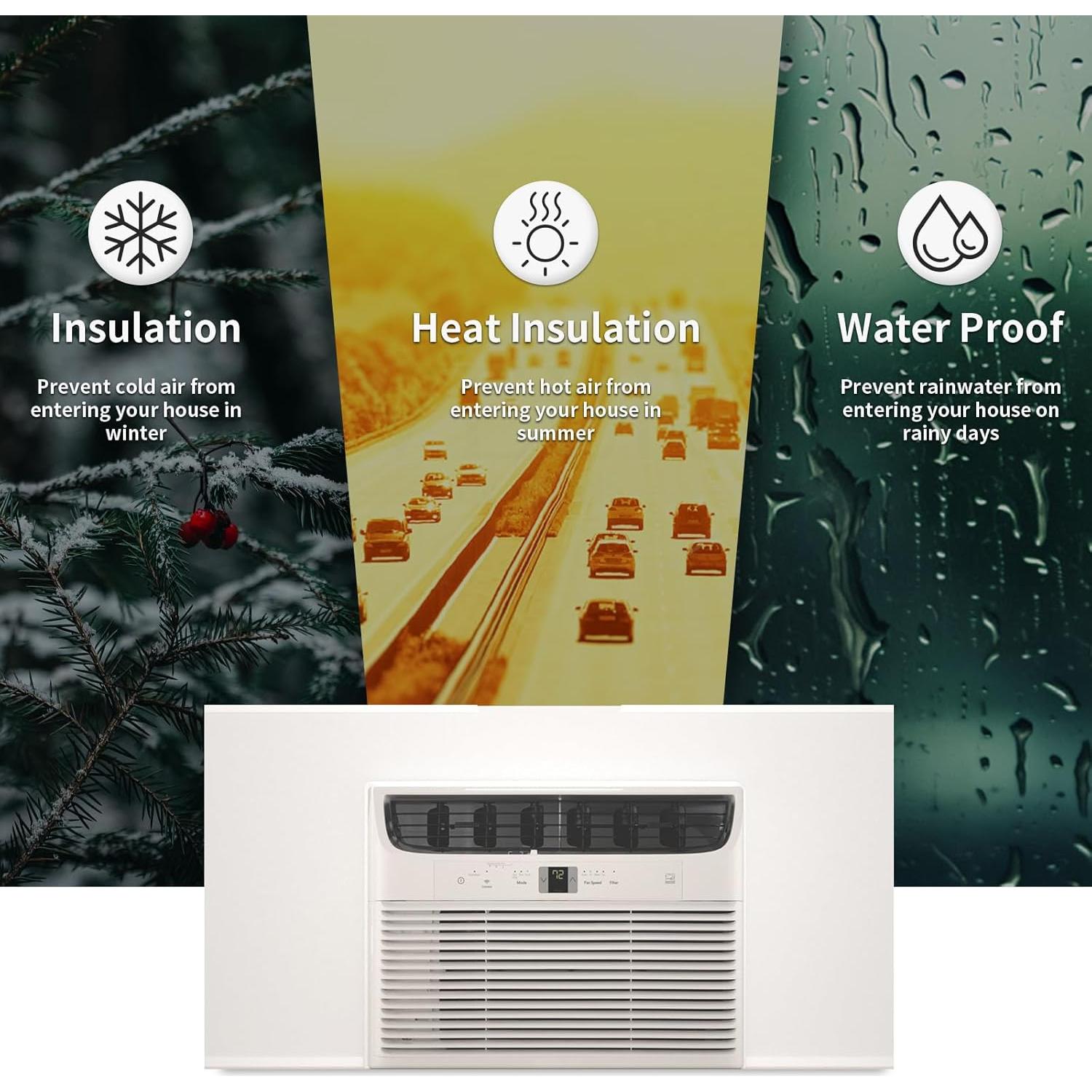 Panel Aislante Lateral Aire Acondicionado ZENGSHI Blanco