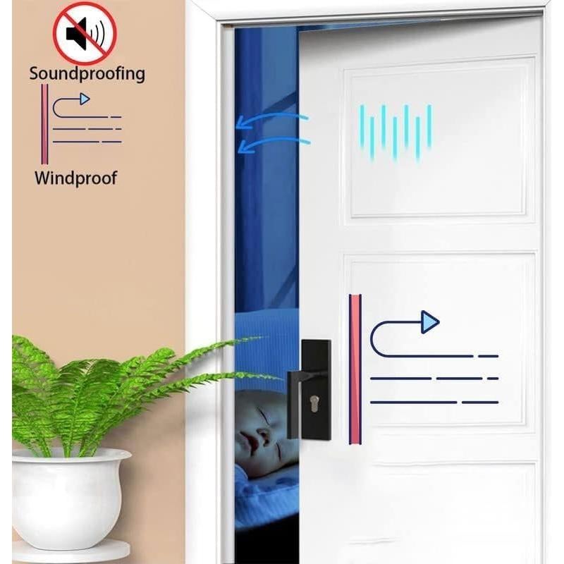 Tira de Sellado Autoadhesiva Pundin 14.94m Negra para Puertas