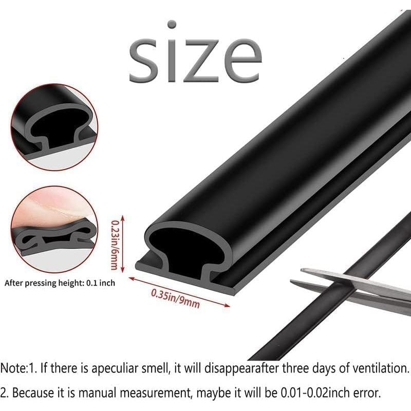 Tira de Sellado Autoadhesiva Pundin 14.94m Negra para Puertas