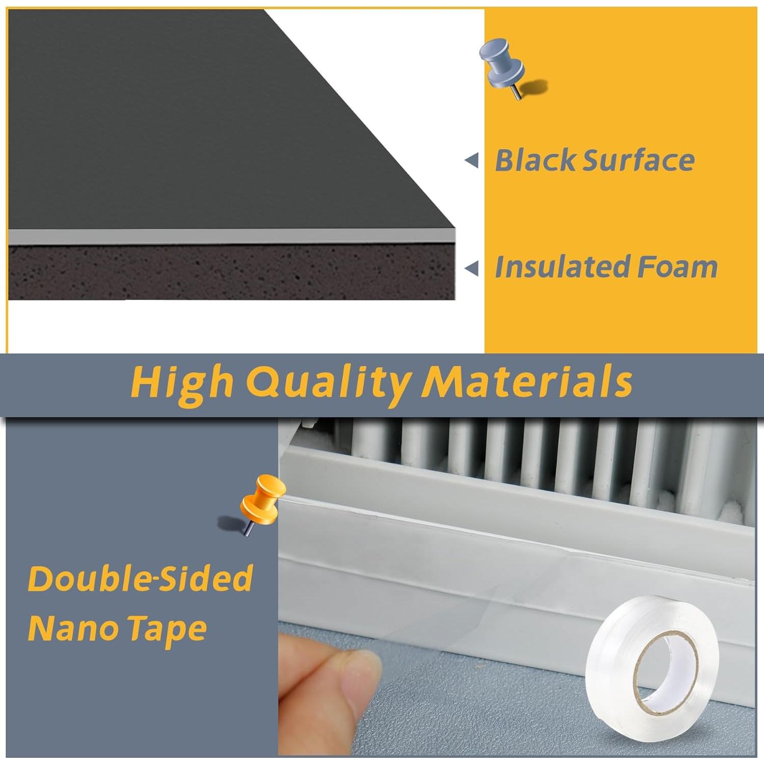 Panel de espuma aislante para aire acondicionado Flamorrow 99 cm