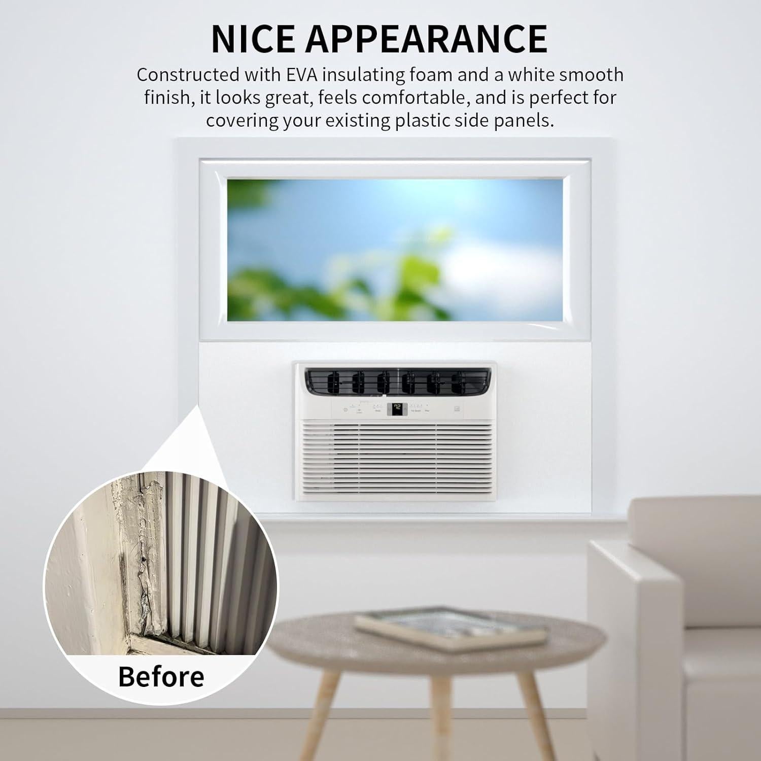 Panel Aislante Lateral para Aire Acondicionado ZENGSHI 12.7x25.4cm