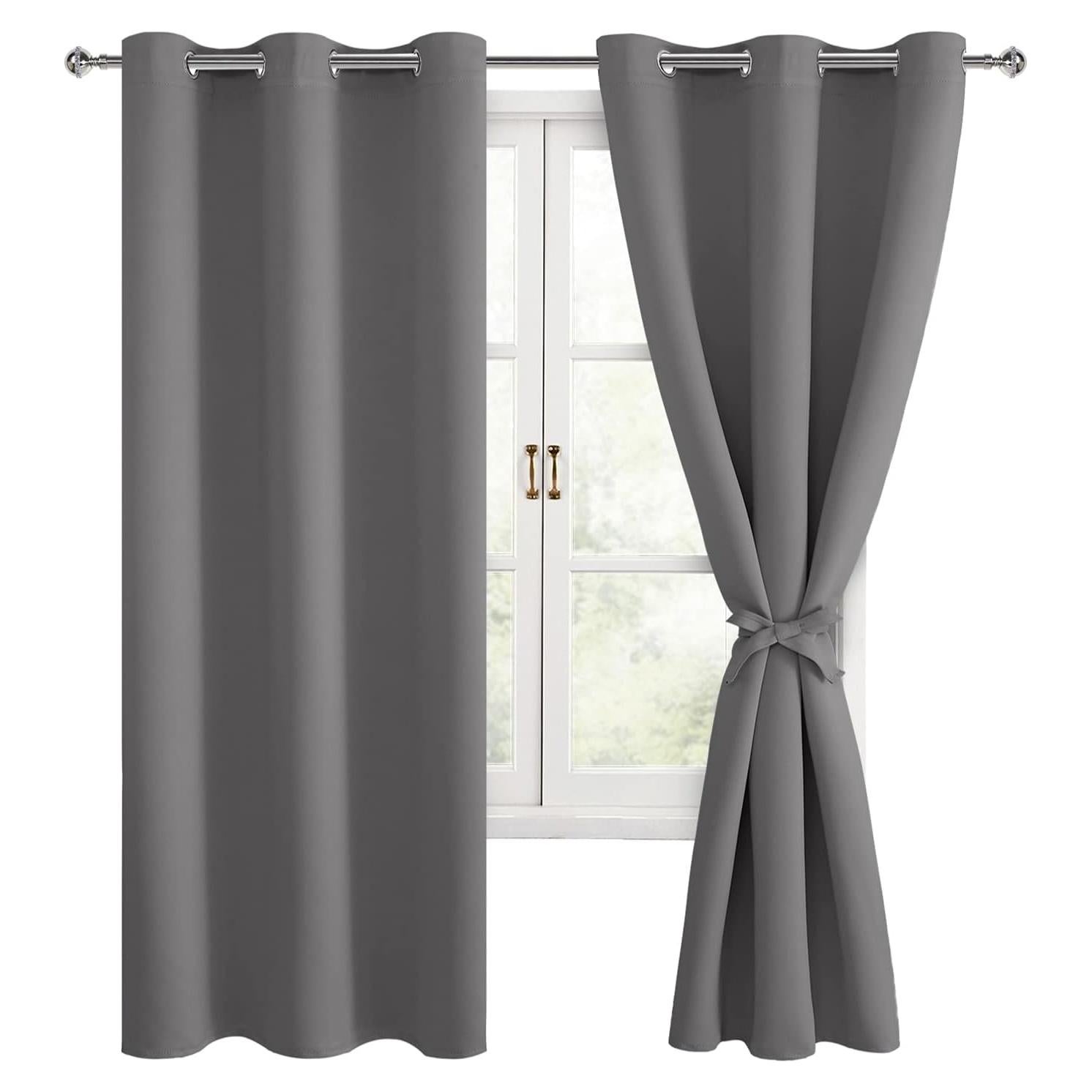 Cortinas Blackout Hiasan 2 Paneles 106.68 x 160.02 cm Gris Claro