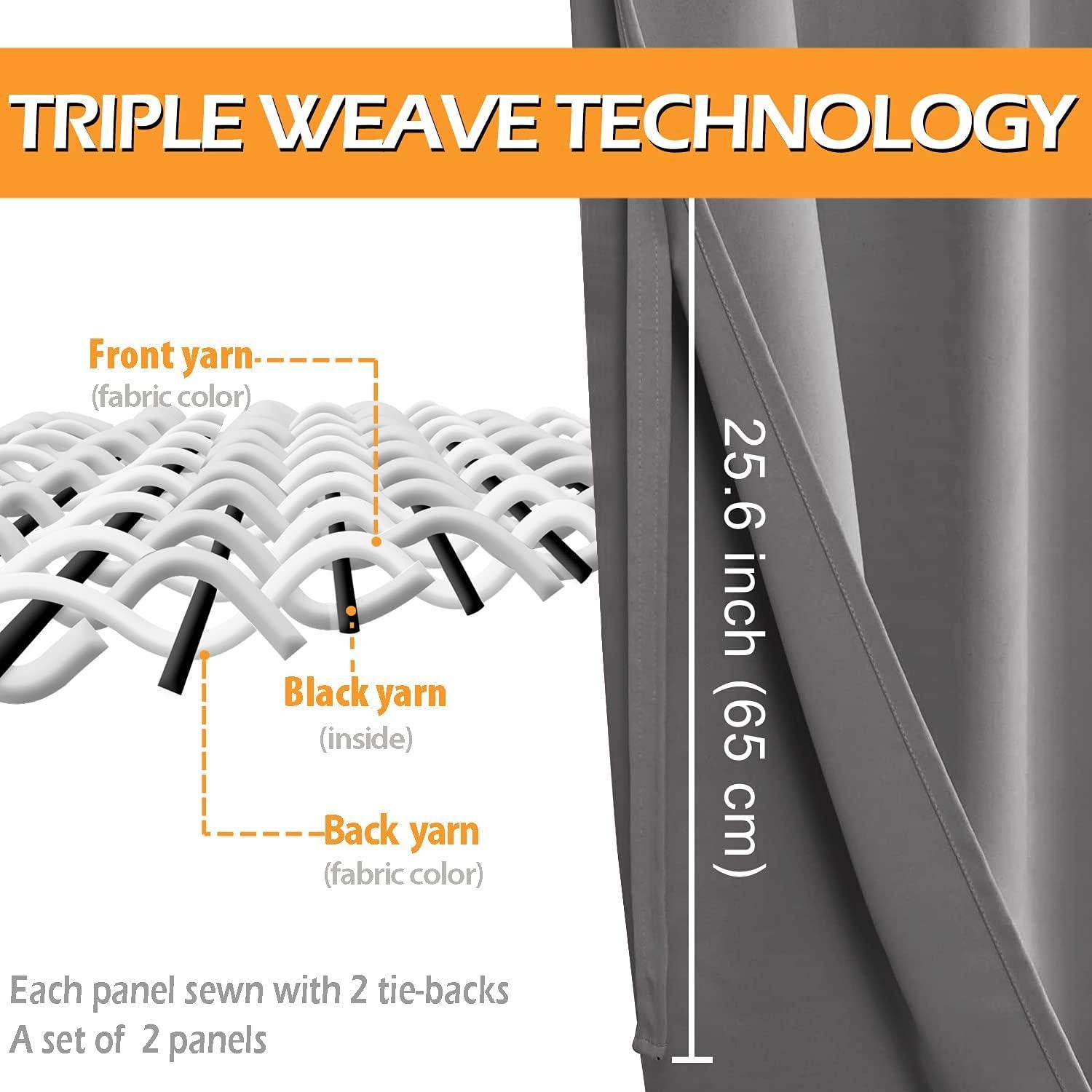 Cortinas Blackout Hiasan 2 Paneles 106.68 x 160.02 cm Gris Claro