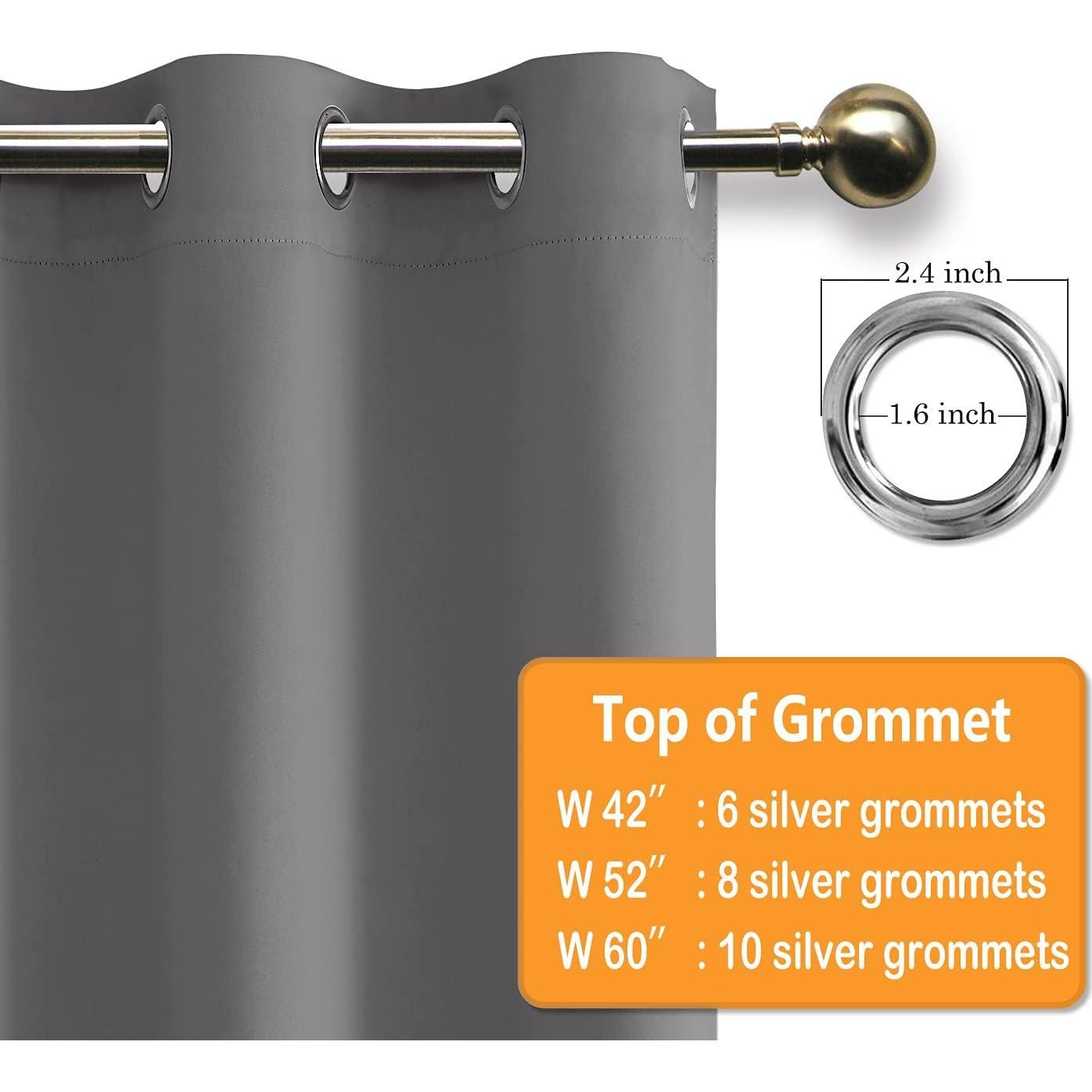 Cortinas Blackout Hiasan 2 Paneles 106.68 x 160.02 cm Gris Claro