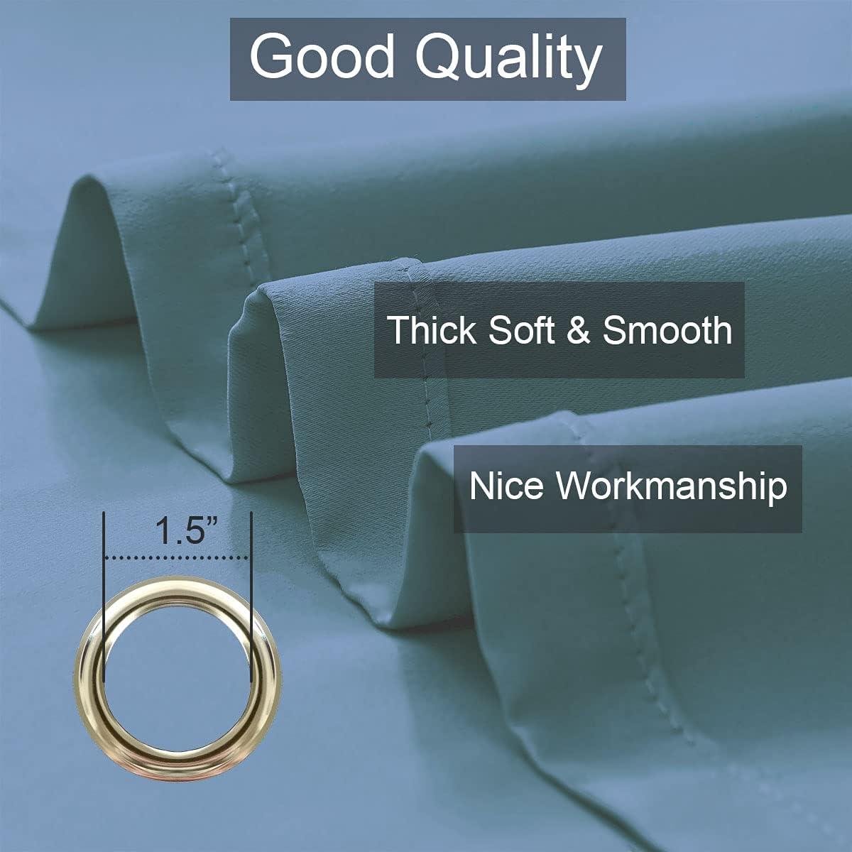 Cortinas Opacas Aislantes Térmicas LA PALMA 132x160 cm Azul Piedra