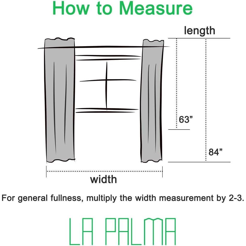 Cortinas Opacas Aislantes Térmicas LA PALMA 132x160 cm Azul Piedra
