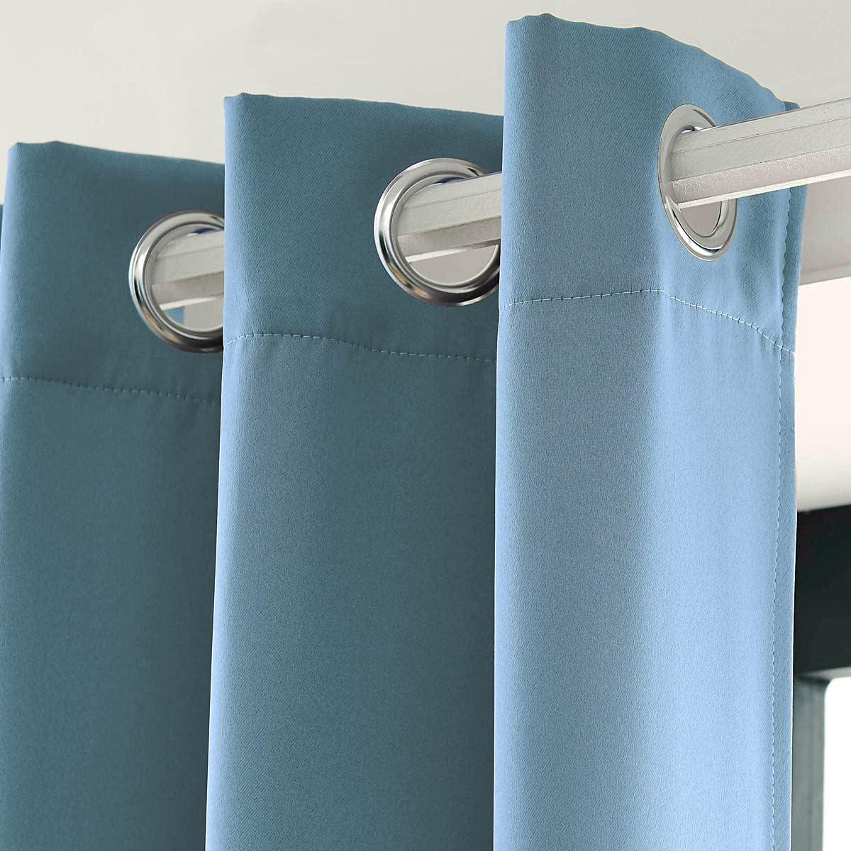 Cortinas Opacas Aislantes Térmicas LA PALMA 132x160 cm Azul Piedra