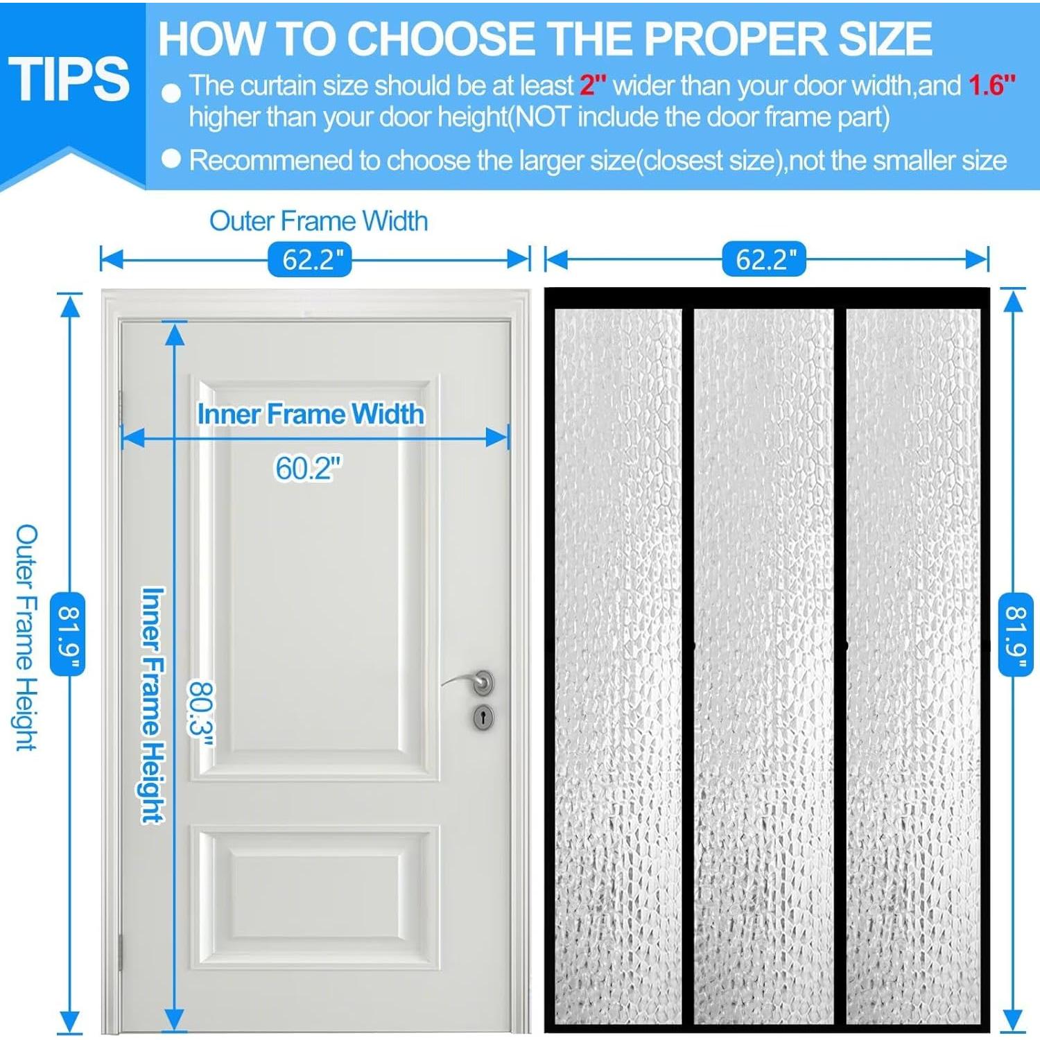 Cortina de Puerta Doble Aislante Térmica RELIANCER 152.4x203.2cm