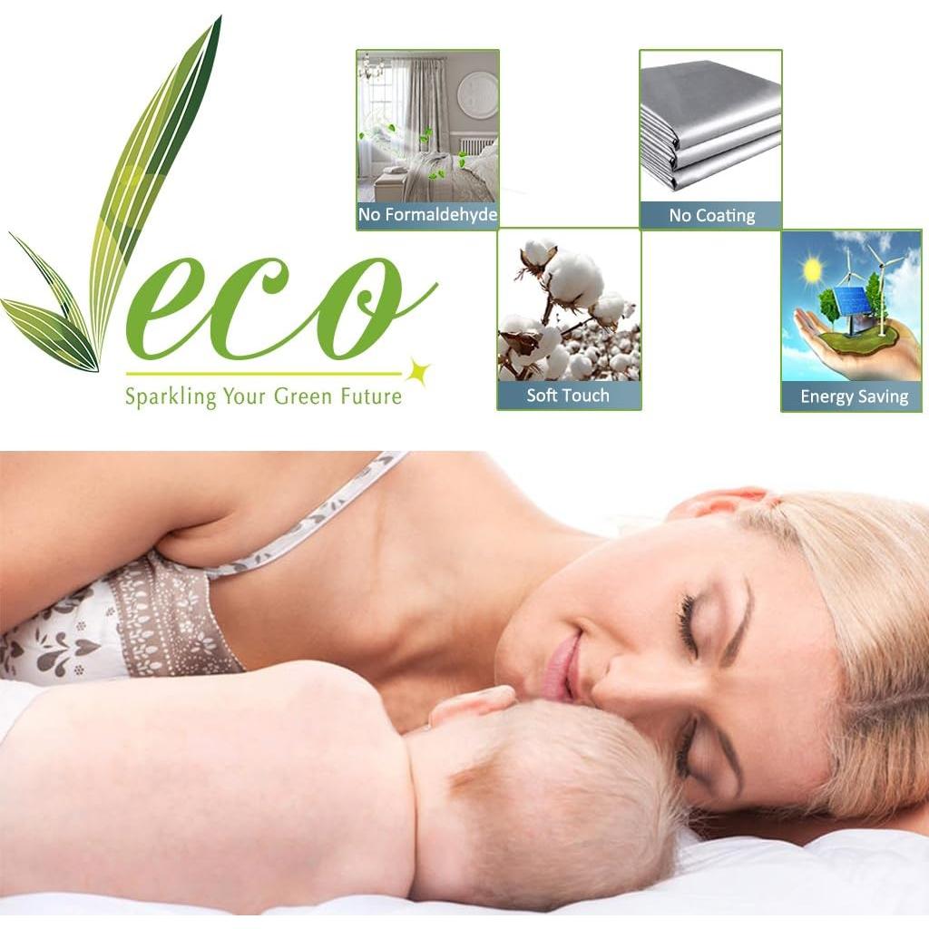 Cortinas Opacas PONY DANCE 107x114 cm Negras Aislantes Térmicas