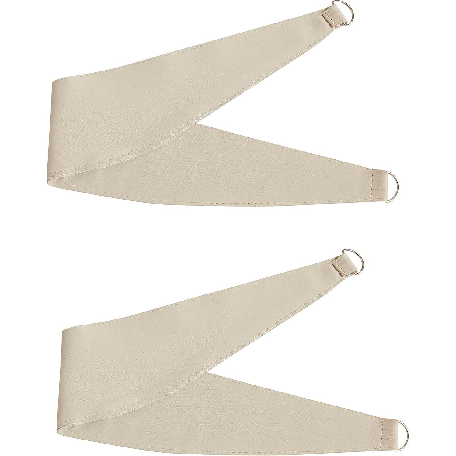 Cortinas Beige Blackout 80% Bujasso 54x63 cm Paquete de 2