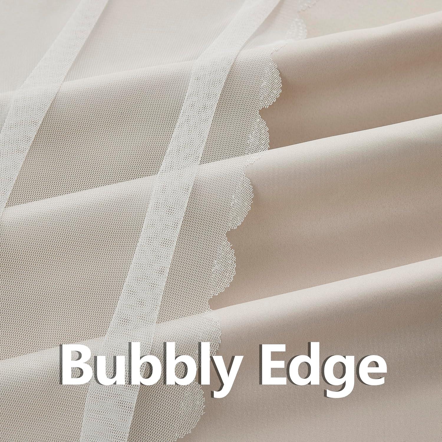 Cortinas Beige Blackout 80% Bujasso 54x63 cm Paquete de 2