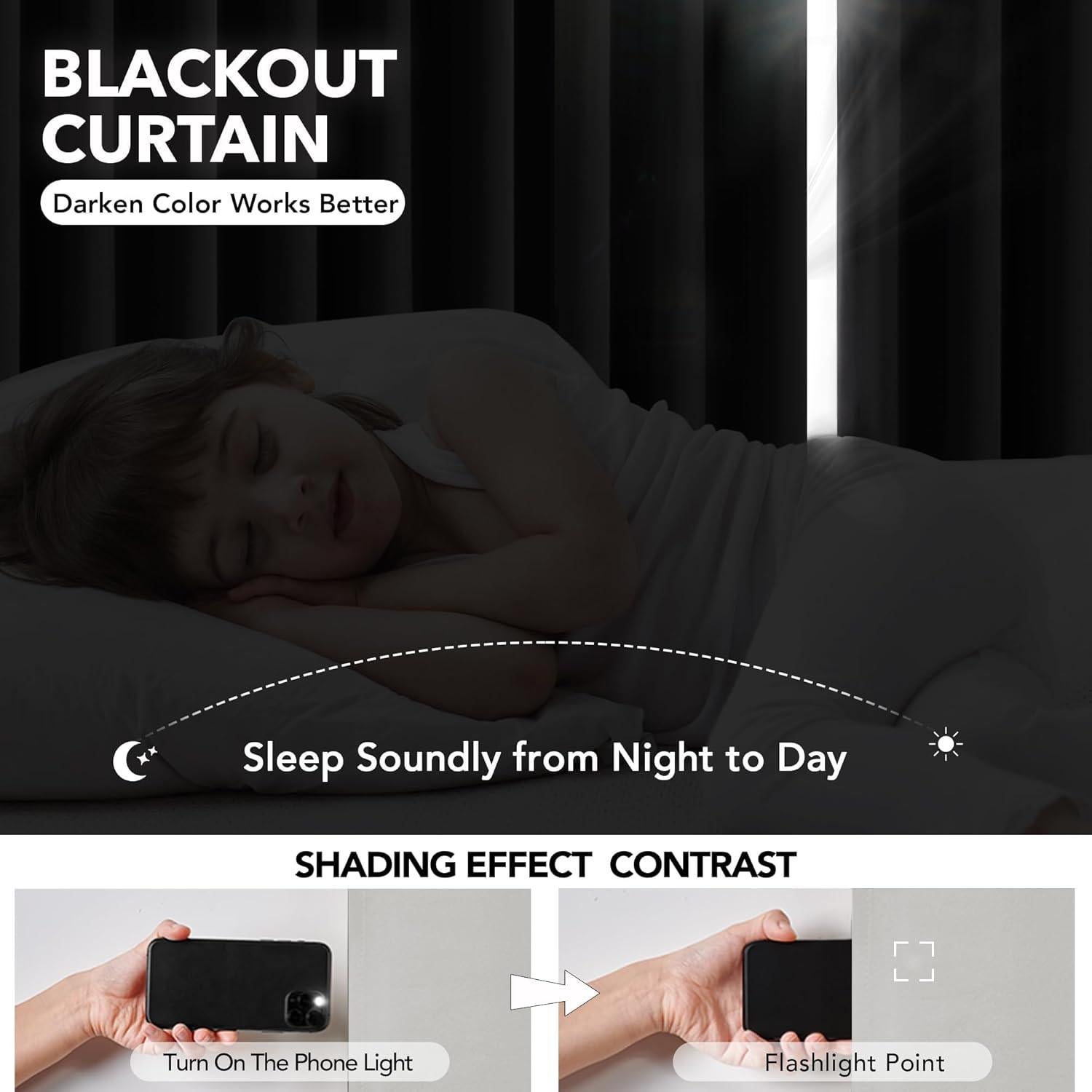 Cortina Opaca Deconovo 42x84 cm Aislante Térmico y Acústico