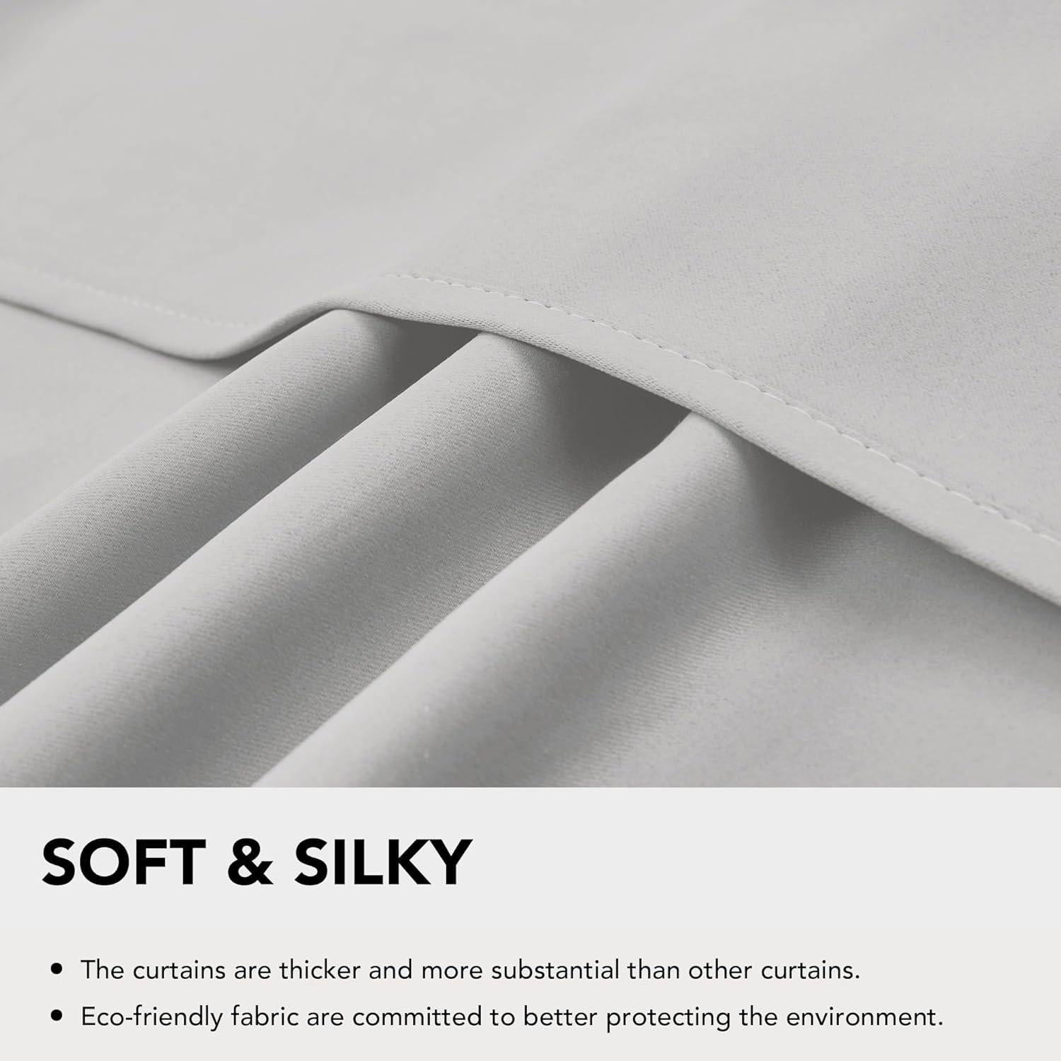 Cortina Opaca Deconovo 42x84 cm Aislante Térmico y Acústico