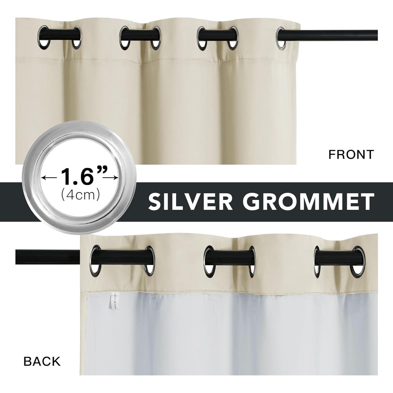 Cortinas Aislantes de Sonido RYB HOME 132x183 cm 100% Opacas