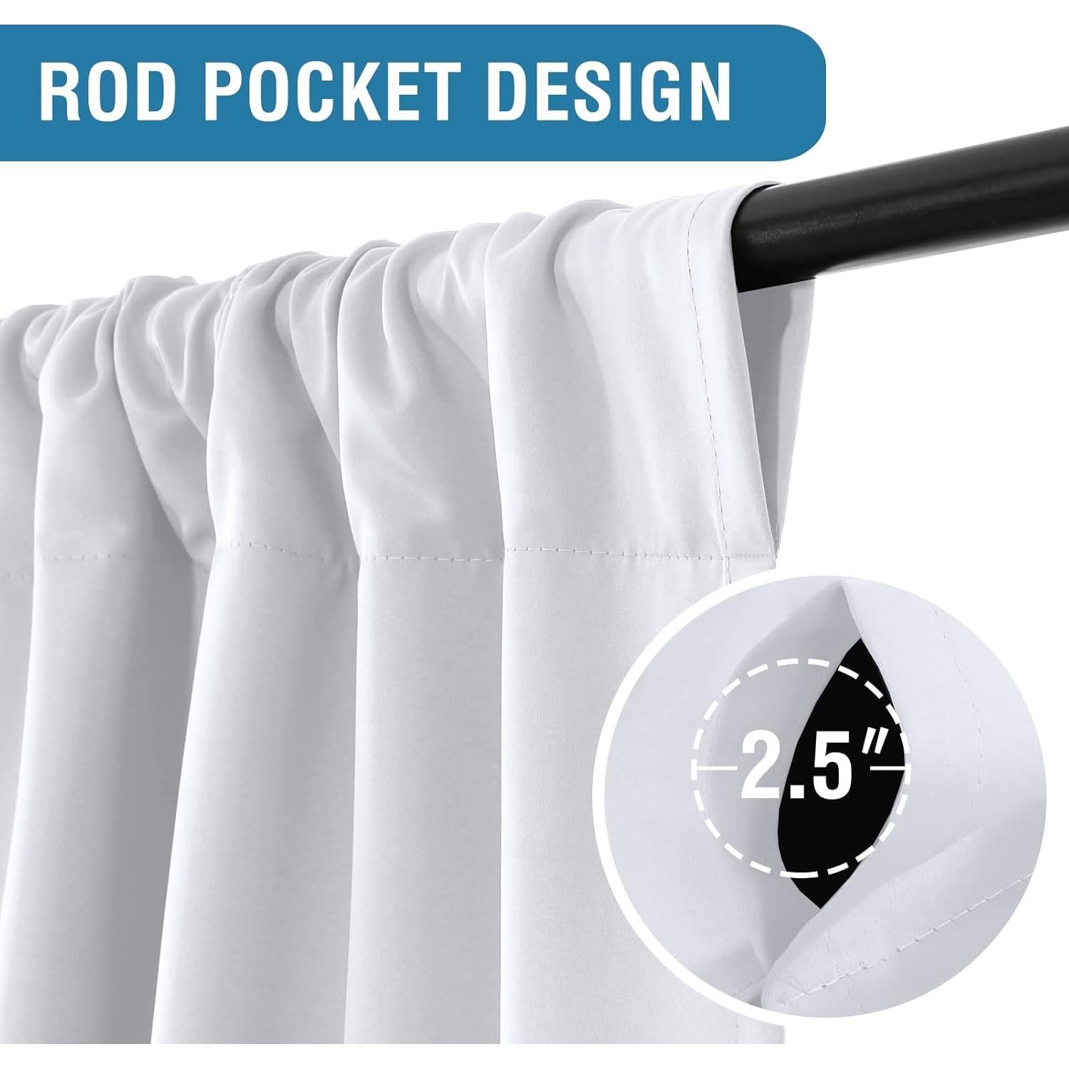 Cortina Opaca H.VERSAILTEX 100% Lazo 107x160cm Blanca